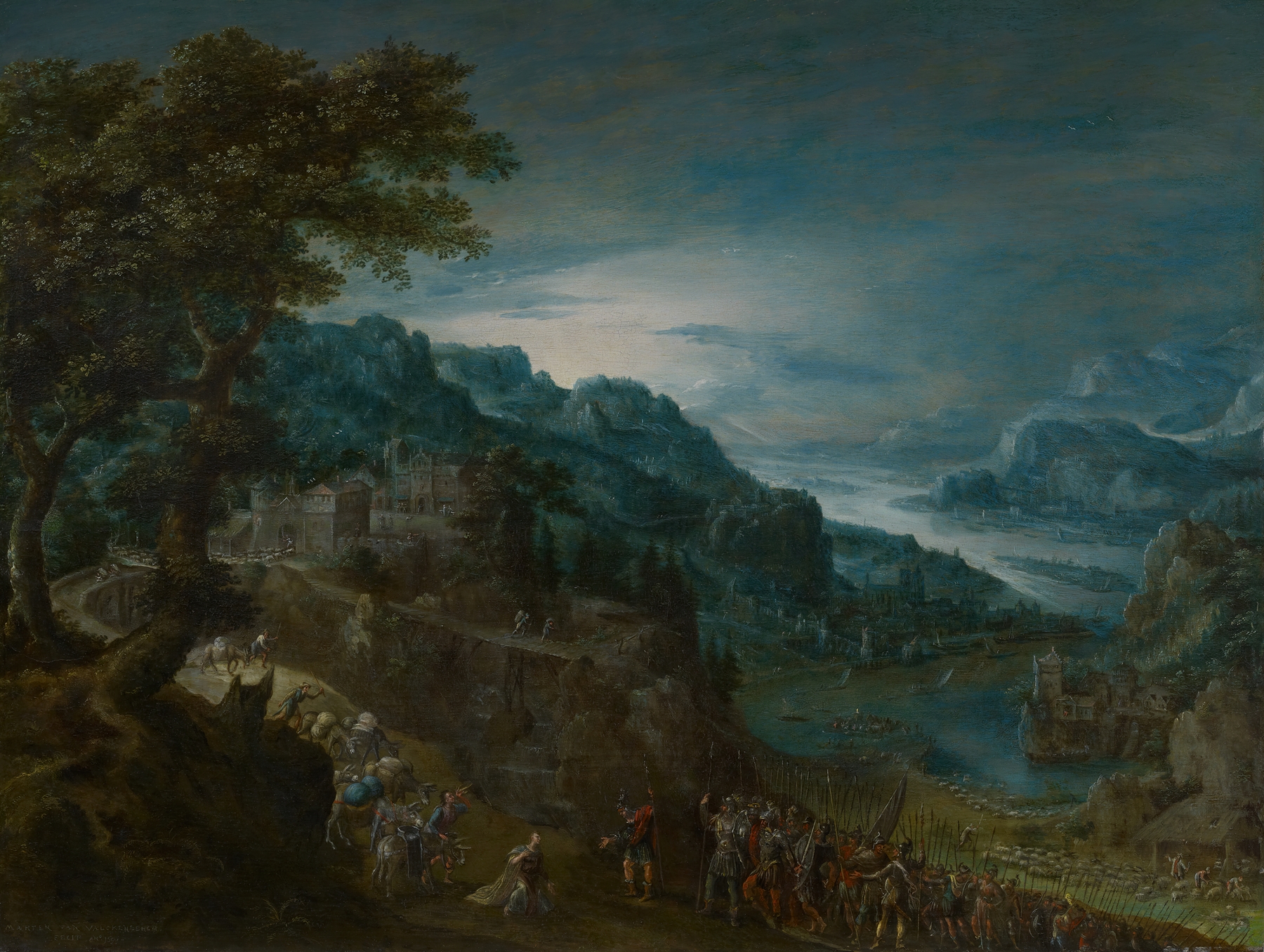 The Reconciliation of Jacob and Esau, oil on canvas by Marten Van Valckenborch