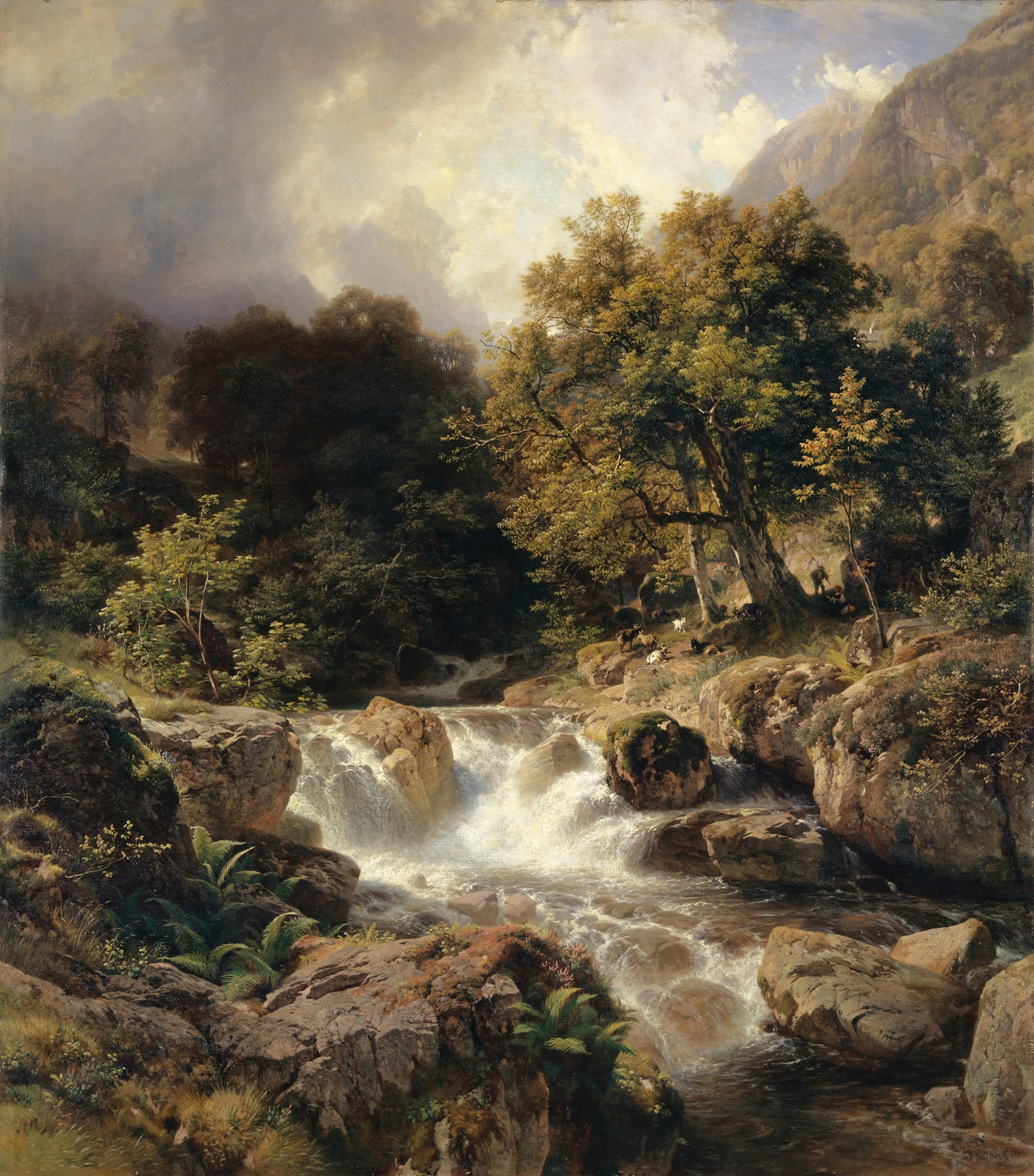 Landscape with Motifs from the Murgtal by the Walensee, by Johann Gottfried Steffan, public domain