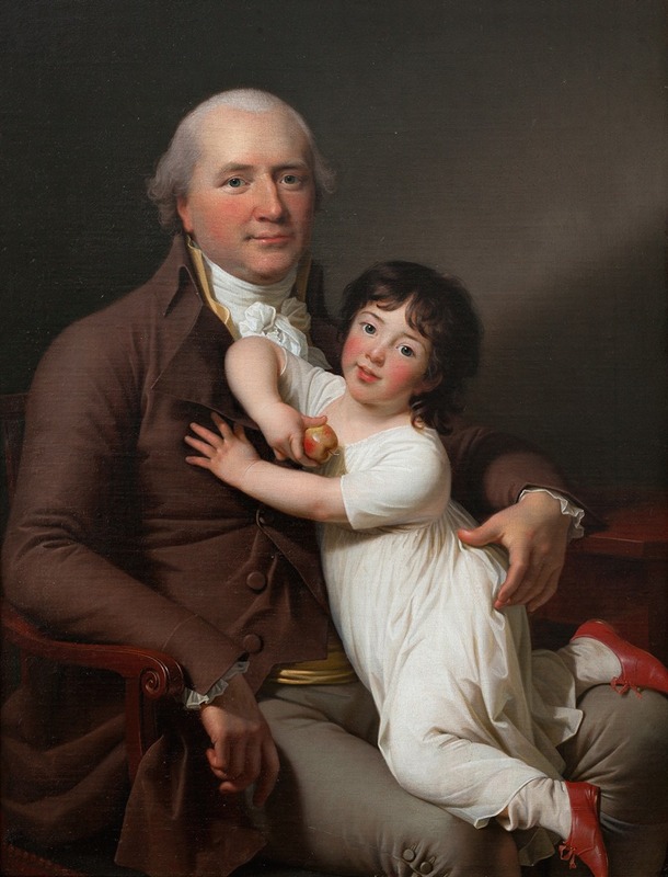 Portrait of Peter Tutein with his son Louis Alexander by Jens Juel.