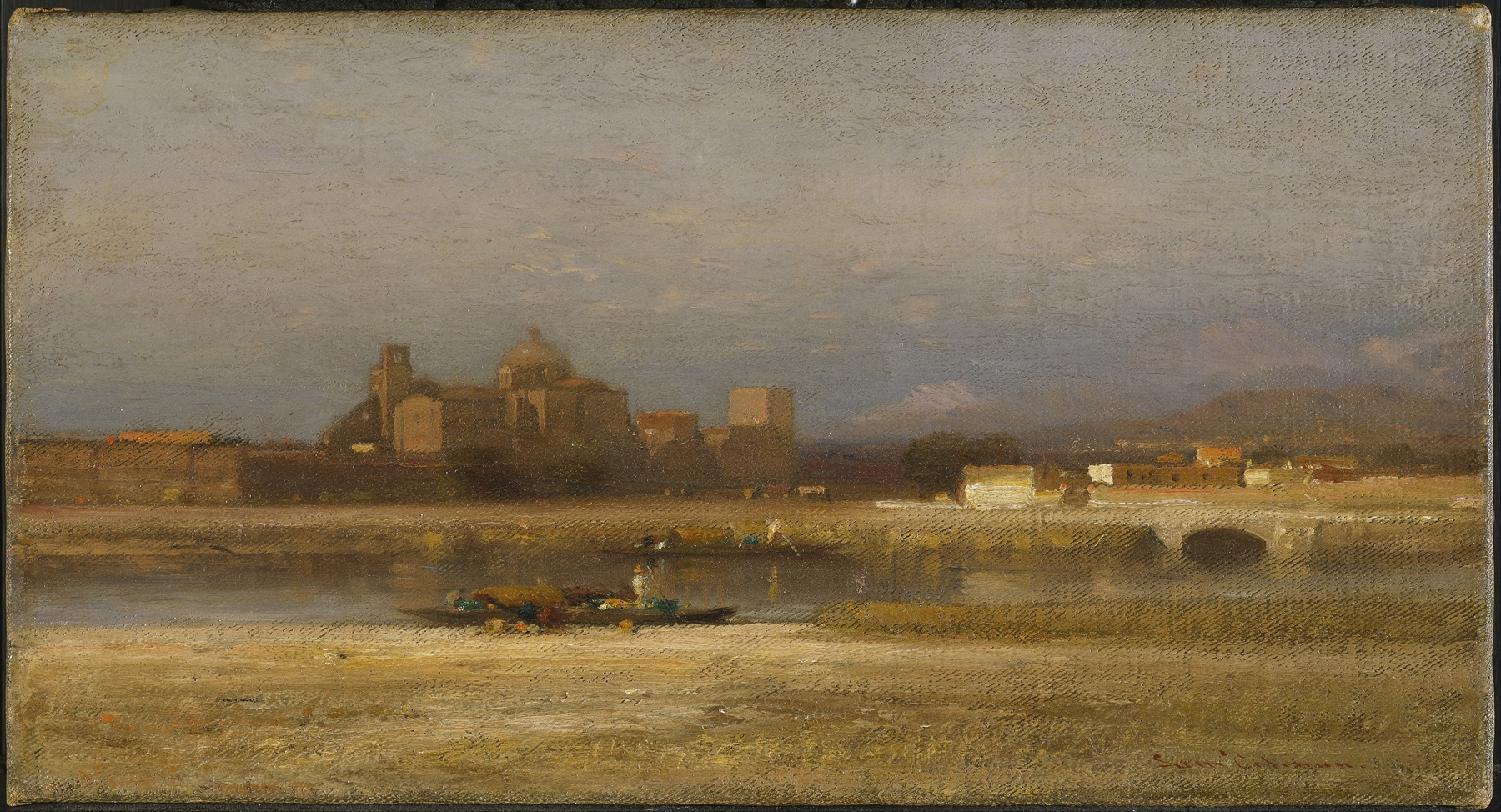 On the Viga, Outskirts of the City of Mexico, by Samuel Colman, public domain