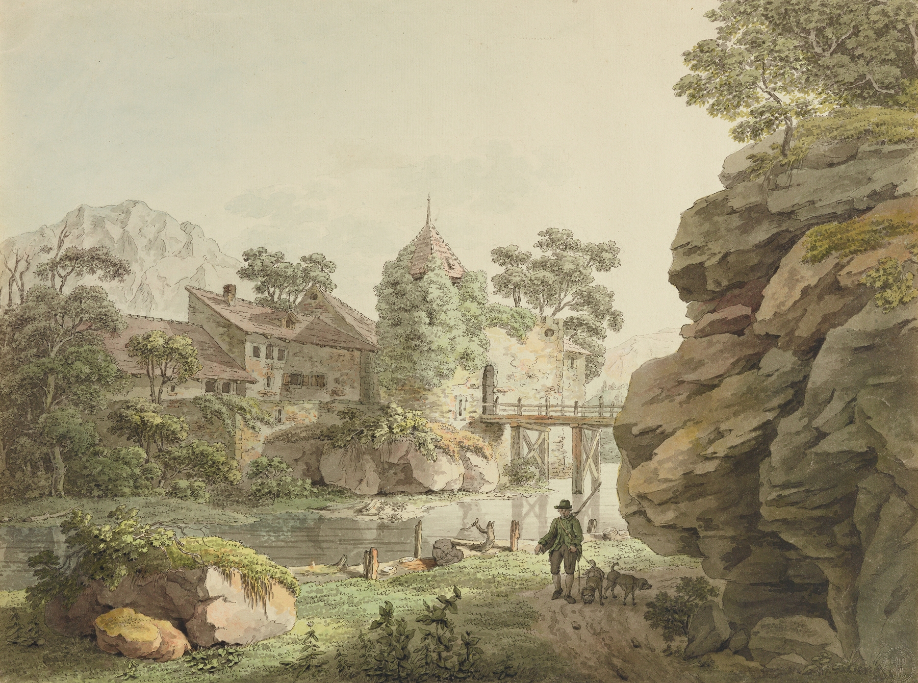 Architecture of Zwingen Castle by Karl Ludwig Zehender, unknown medium