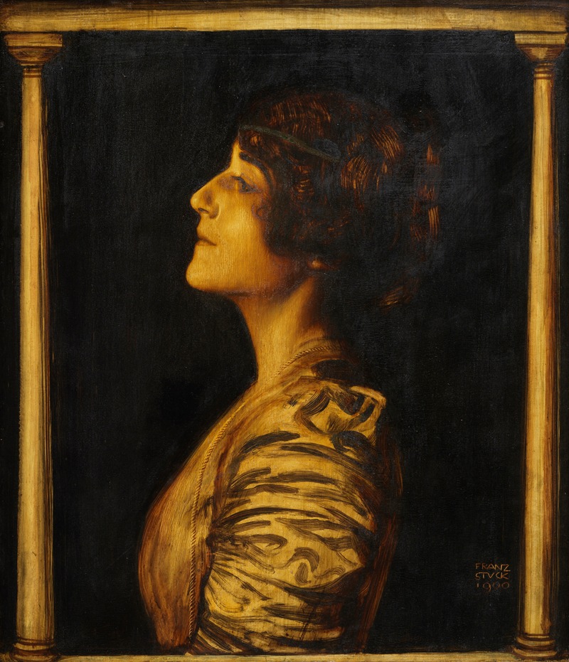 A portrait of Mary Stuck by Franz von Stuck.