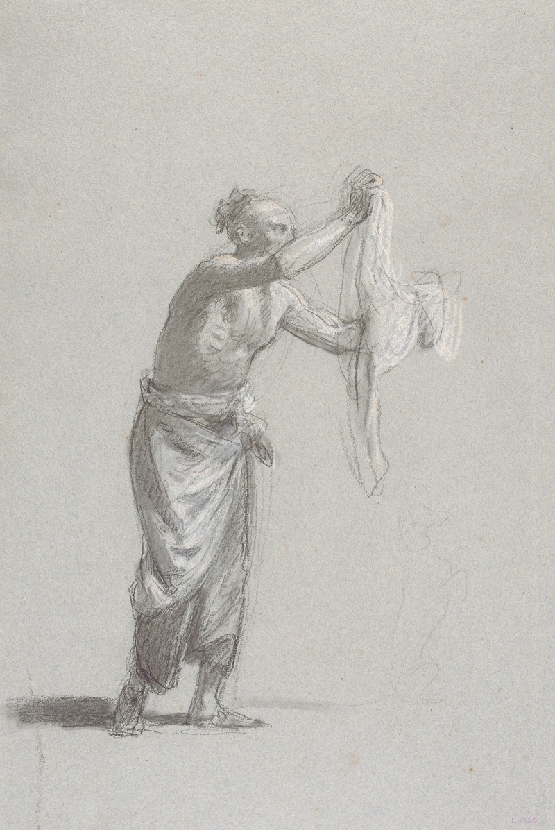 A captivating portrait of an Arab man draped in linen.
