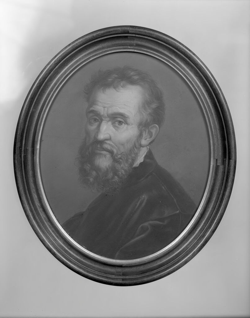 Portrait of Michelangelo after the "Strozzi" original in the Uffizi Gallery, by Unidentified artist, public domain