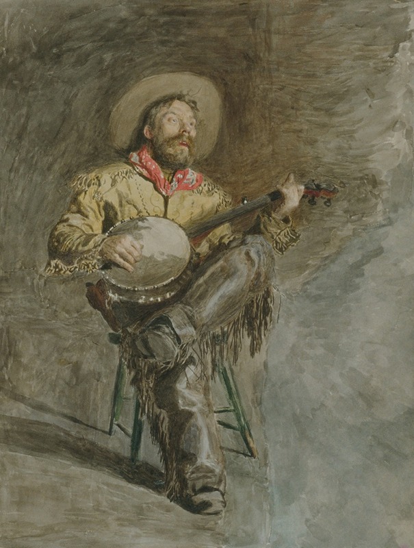A cowboy sings, capturing the essence of American frontier life.