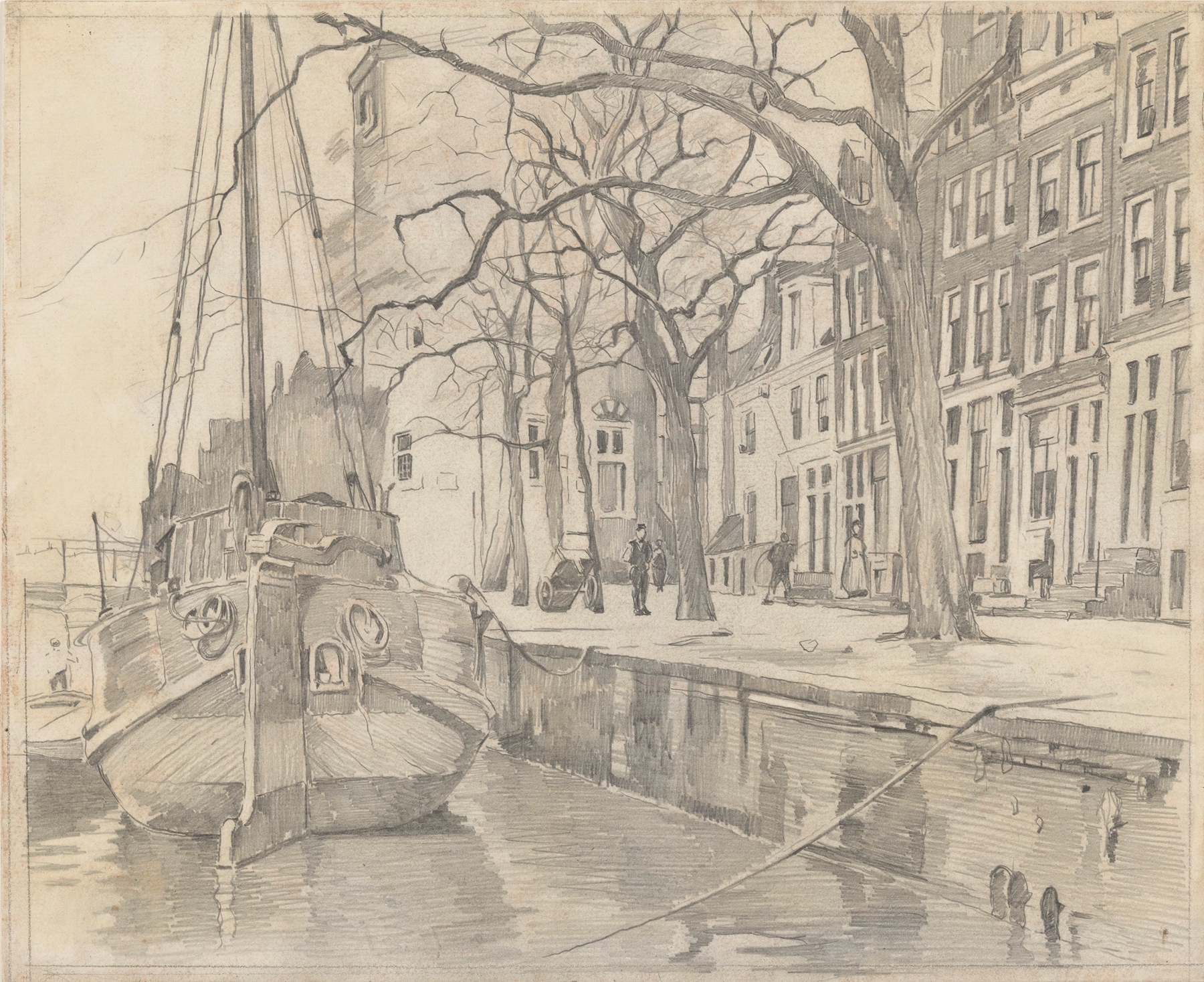 De Oude Waal te Amsterdam, by Willem Witsen, public domain