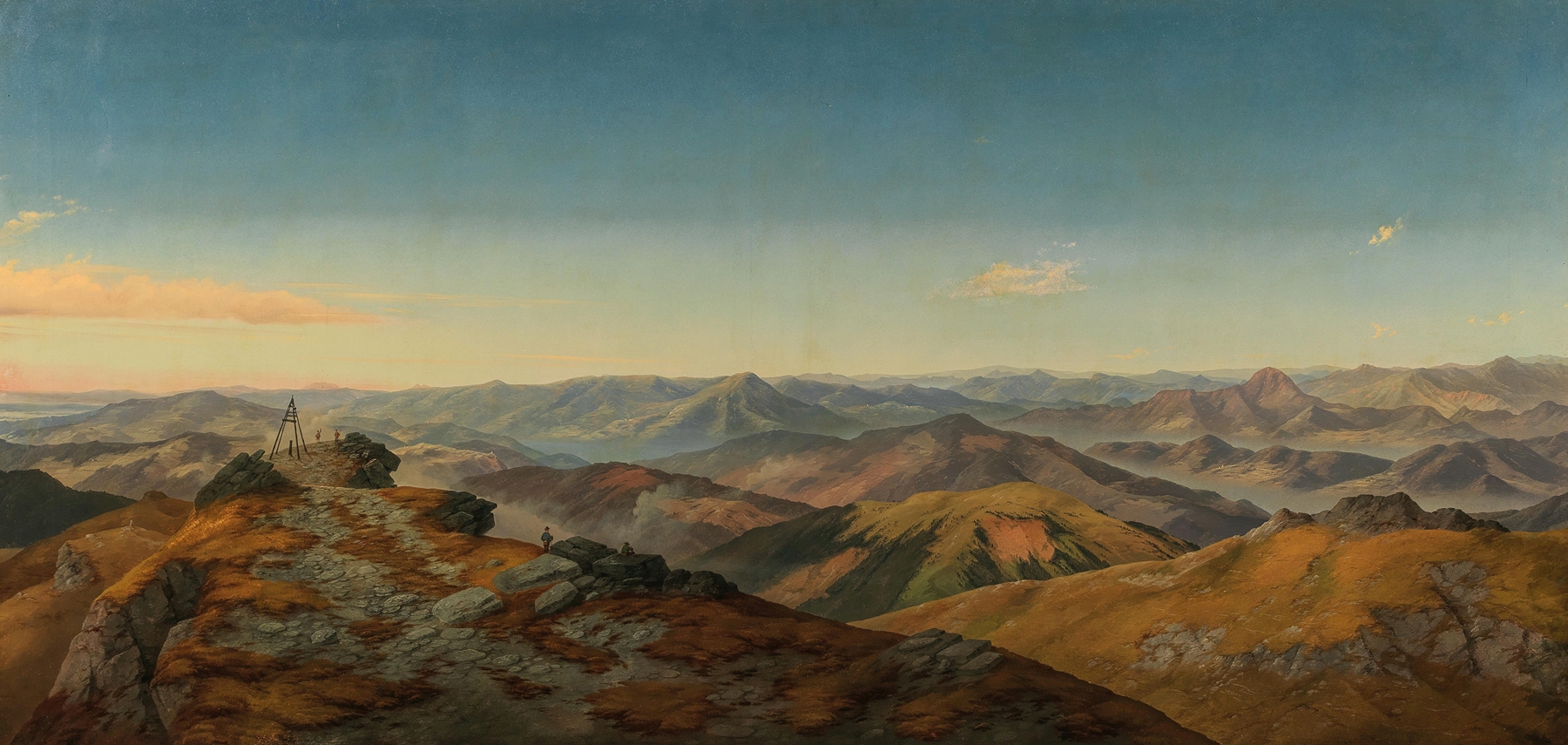 Landscape with mountains and mist by Markus Pernhart, medium unknown