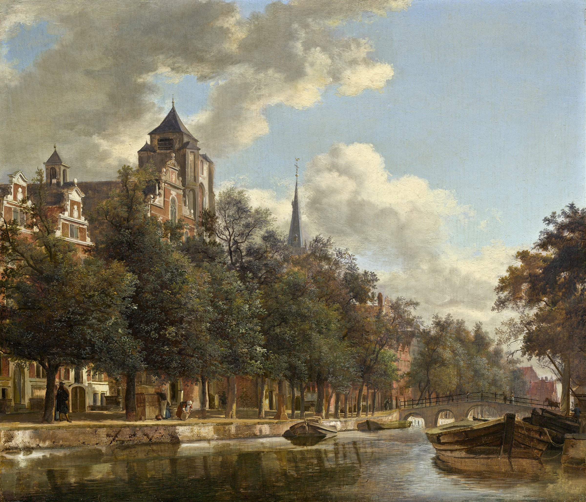 View Down a Dutch Canal, by Jan van der Heyden, public domain