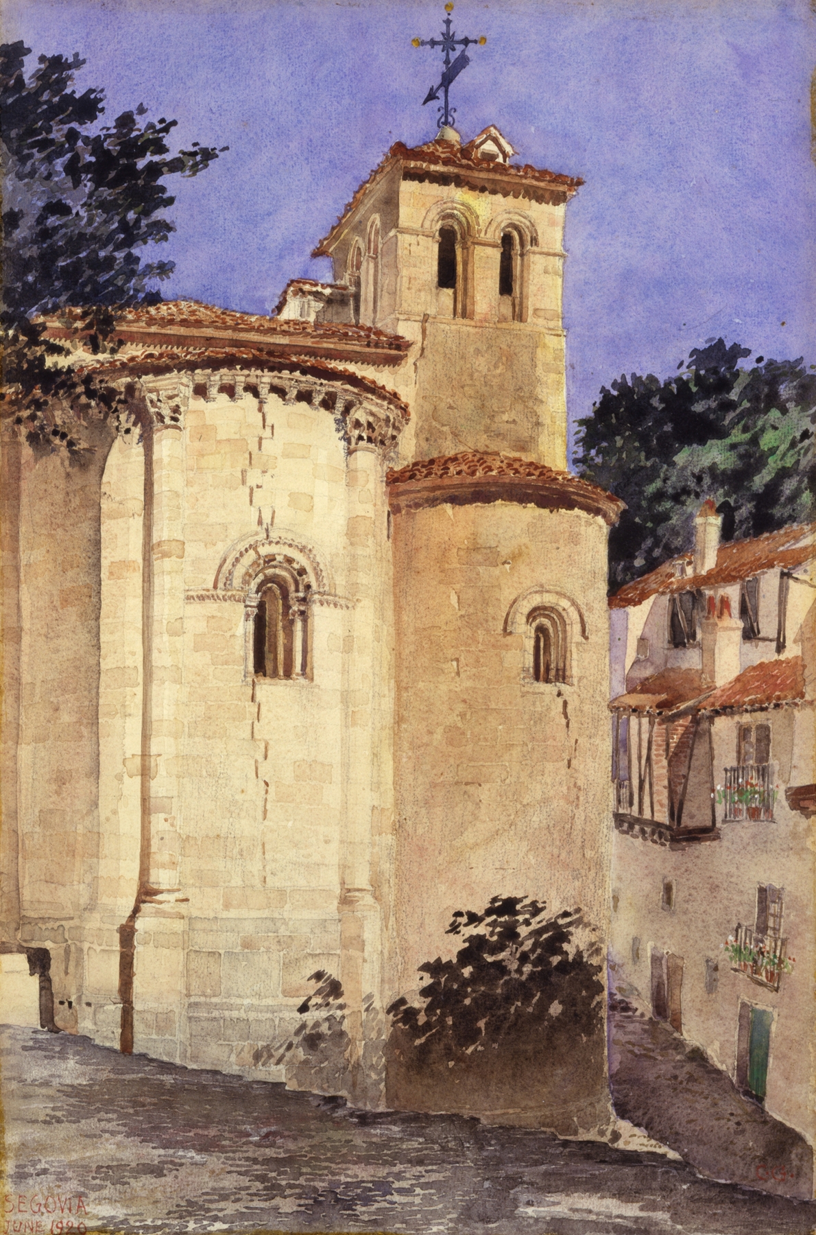 Church at Segovia, Spain, by Cass Gilbert, public domain
