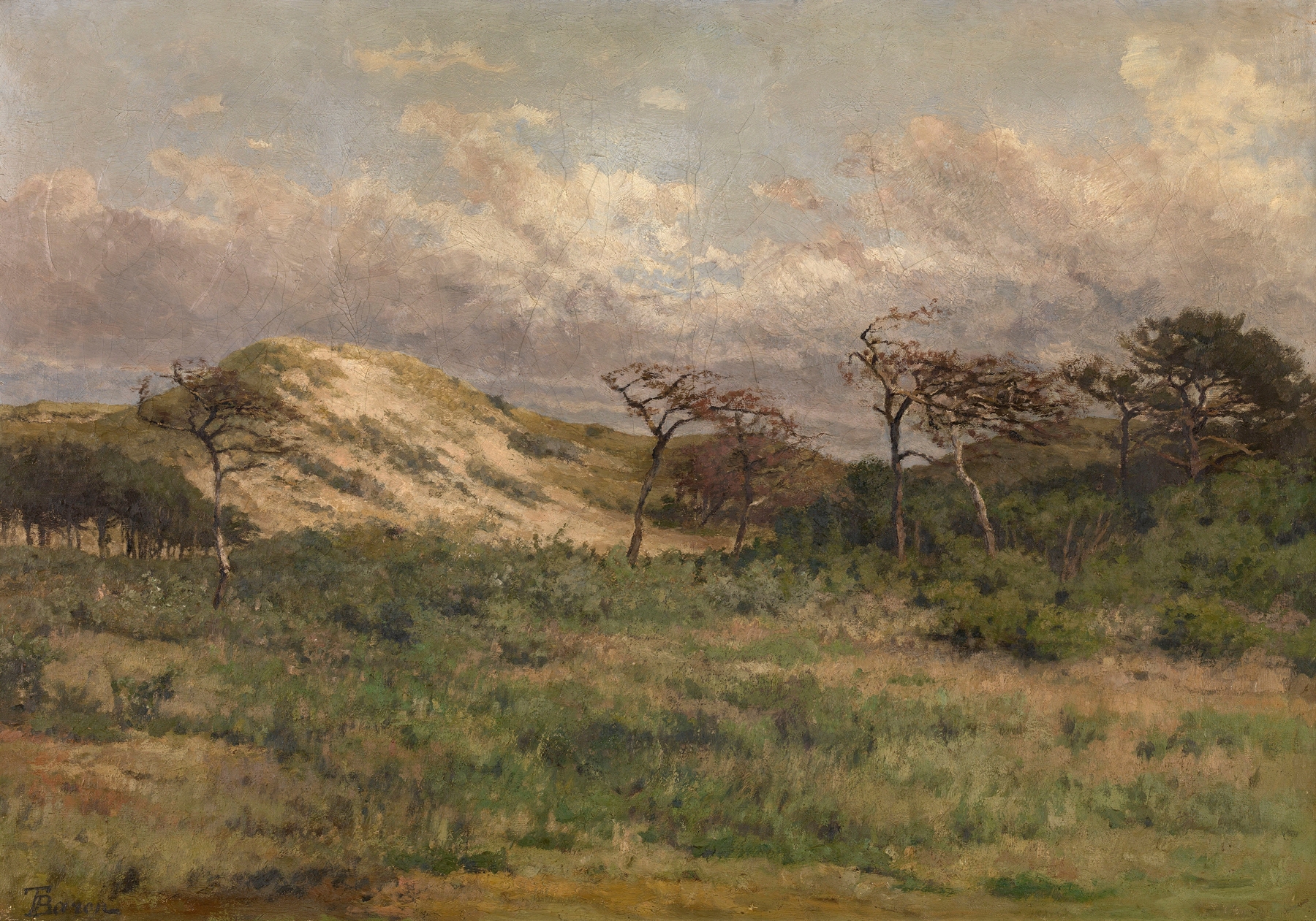 Landscape of swirling sand patterns in In the Dunes by Théodore Baron, unknown medium