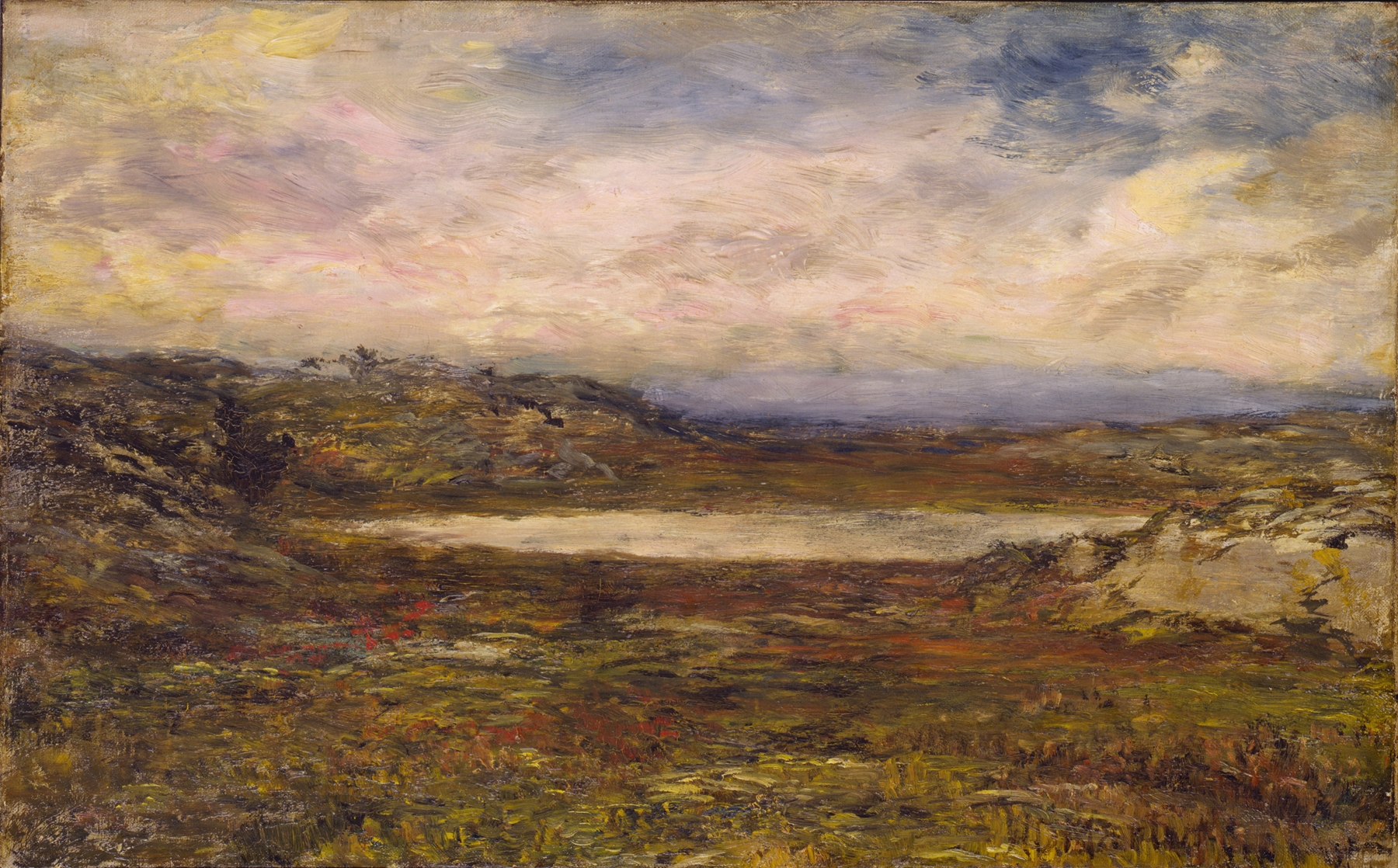 Marine scene with crashing waves, oil on canvas by Homer Dodge Martin