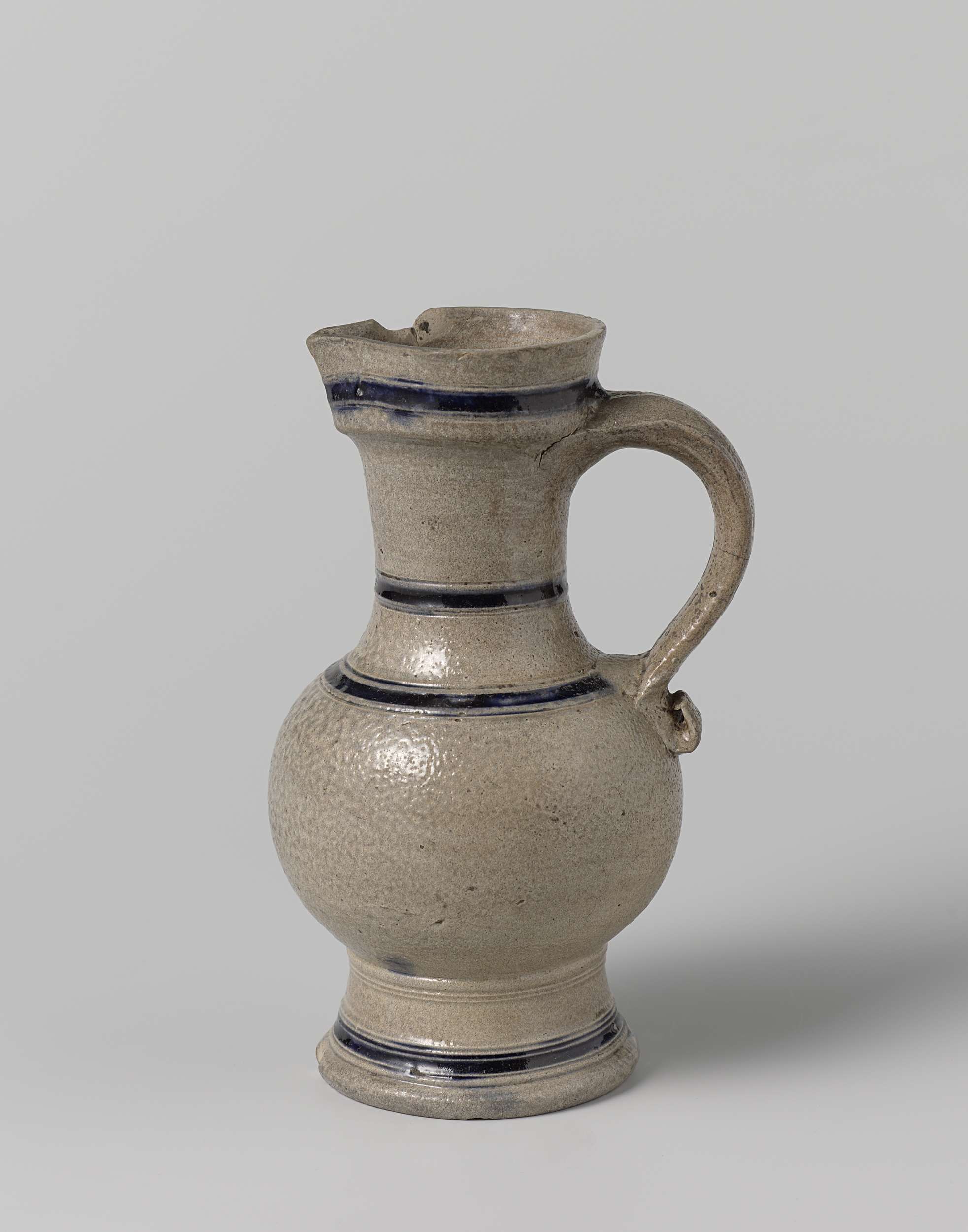 Colonial American jug with four horizontal borders, unknown artist