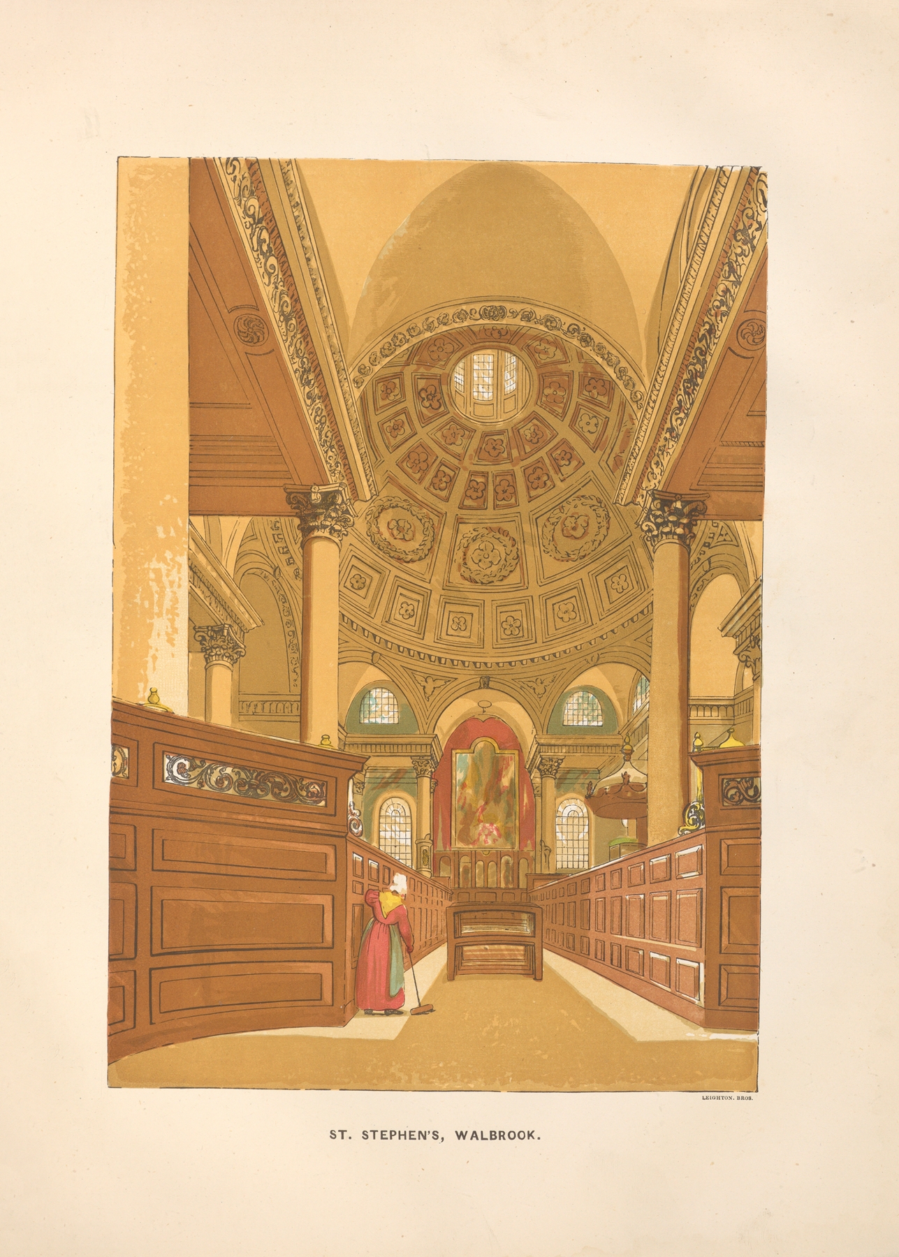 St. Stephen’s, Walbrook, by Charles Knight, public domain
