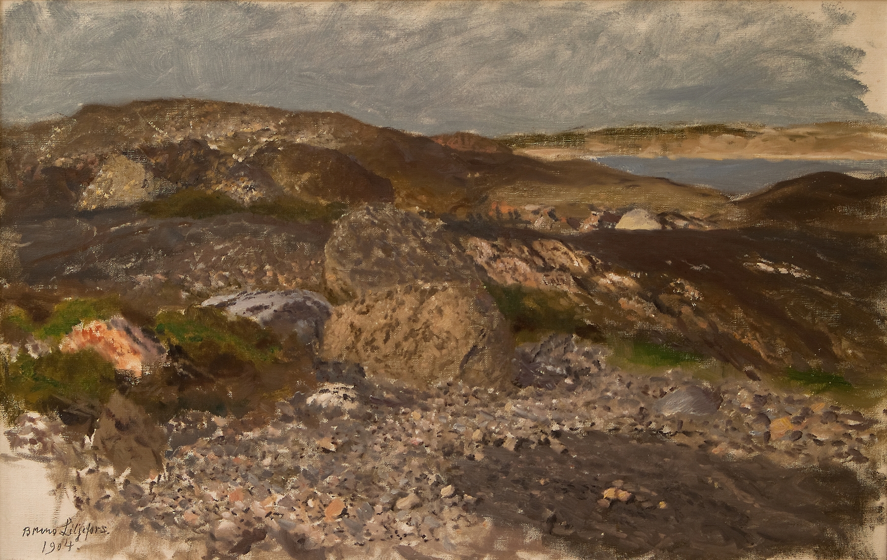 Rocky Ground, by Bruno Liljefors, public domain