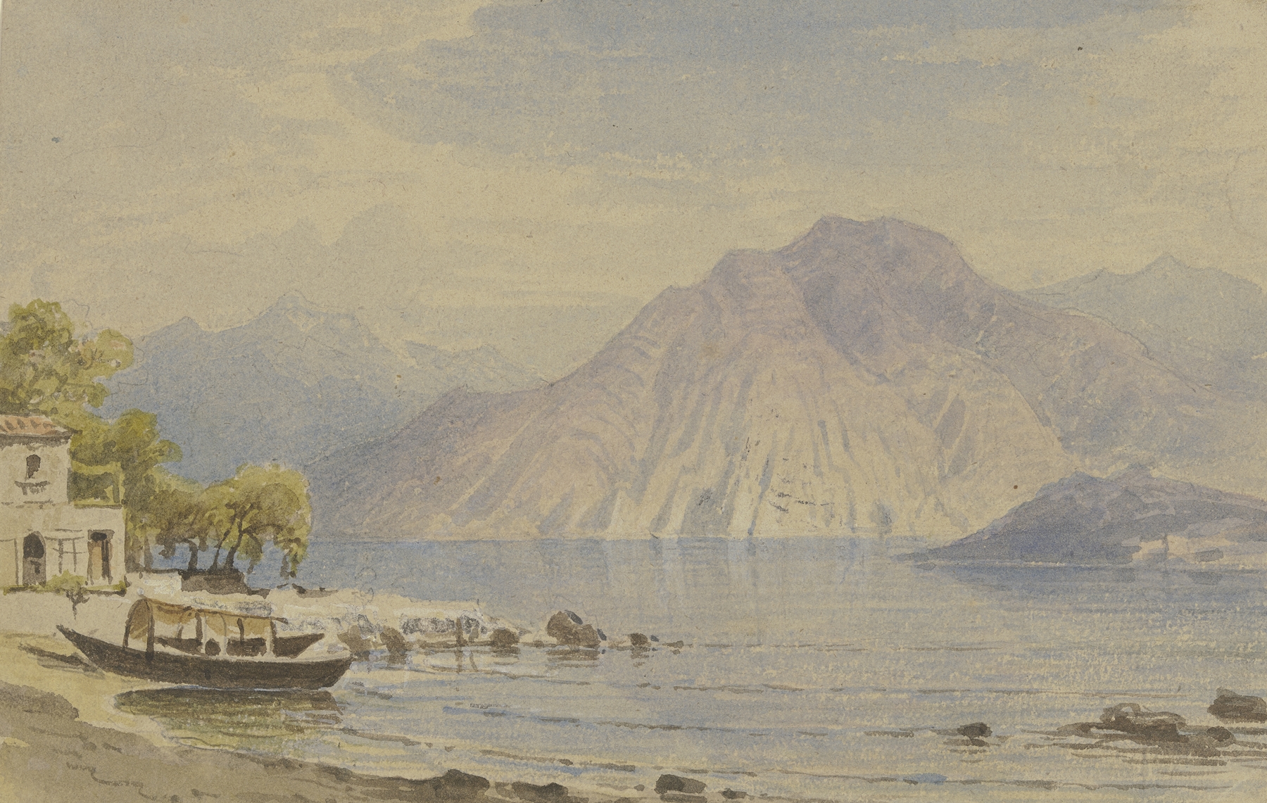 Lake Como, by Carl Morgenstern, public domain