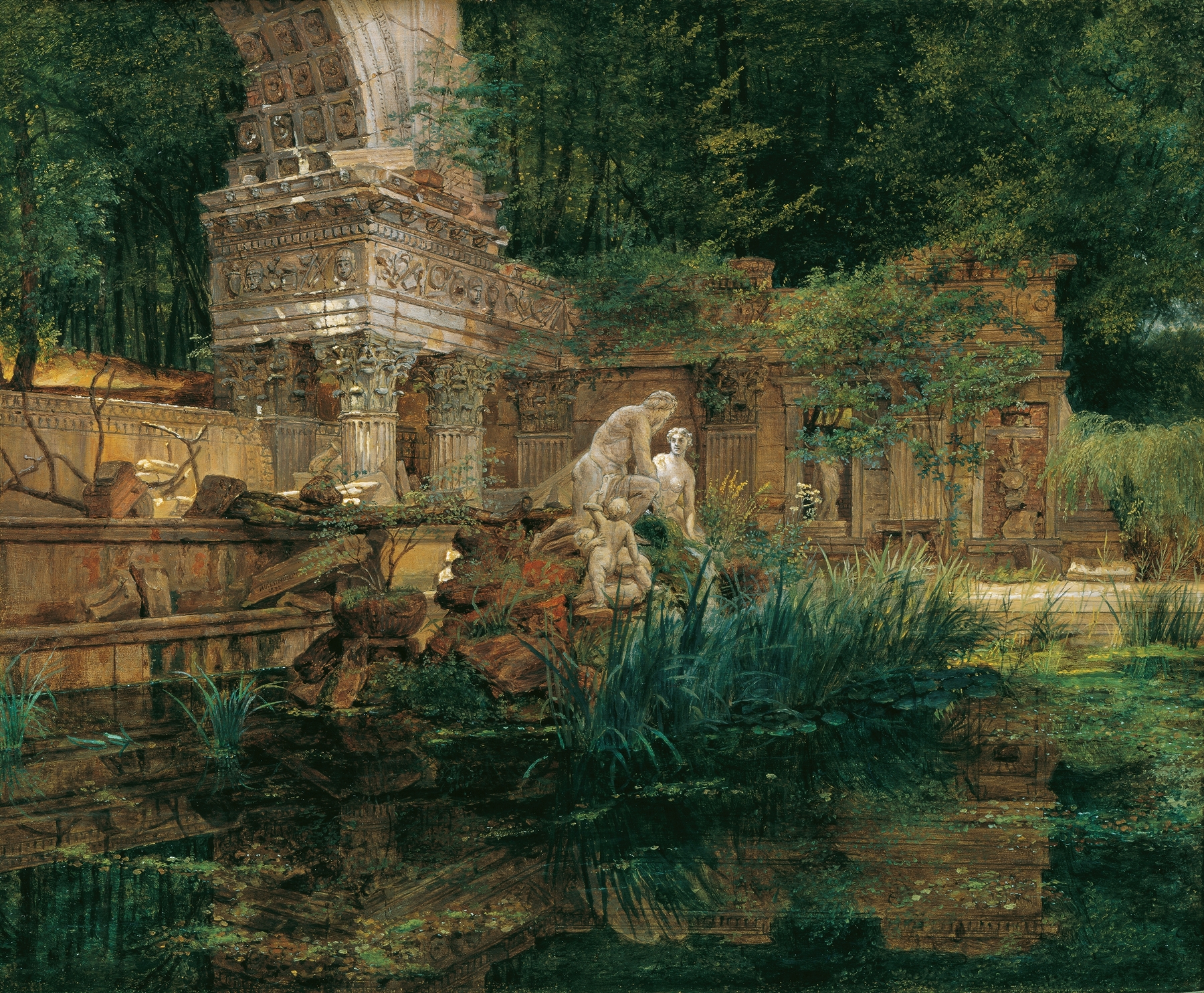 Die Römische Ruine in Schönbrunn, by Ferdinand Georg Waldmüller, public domain