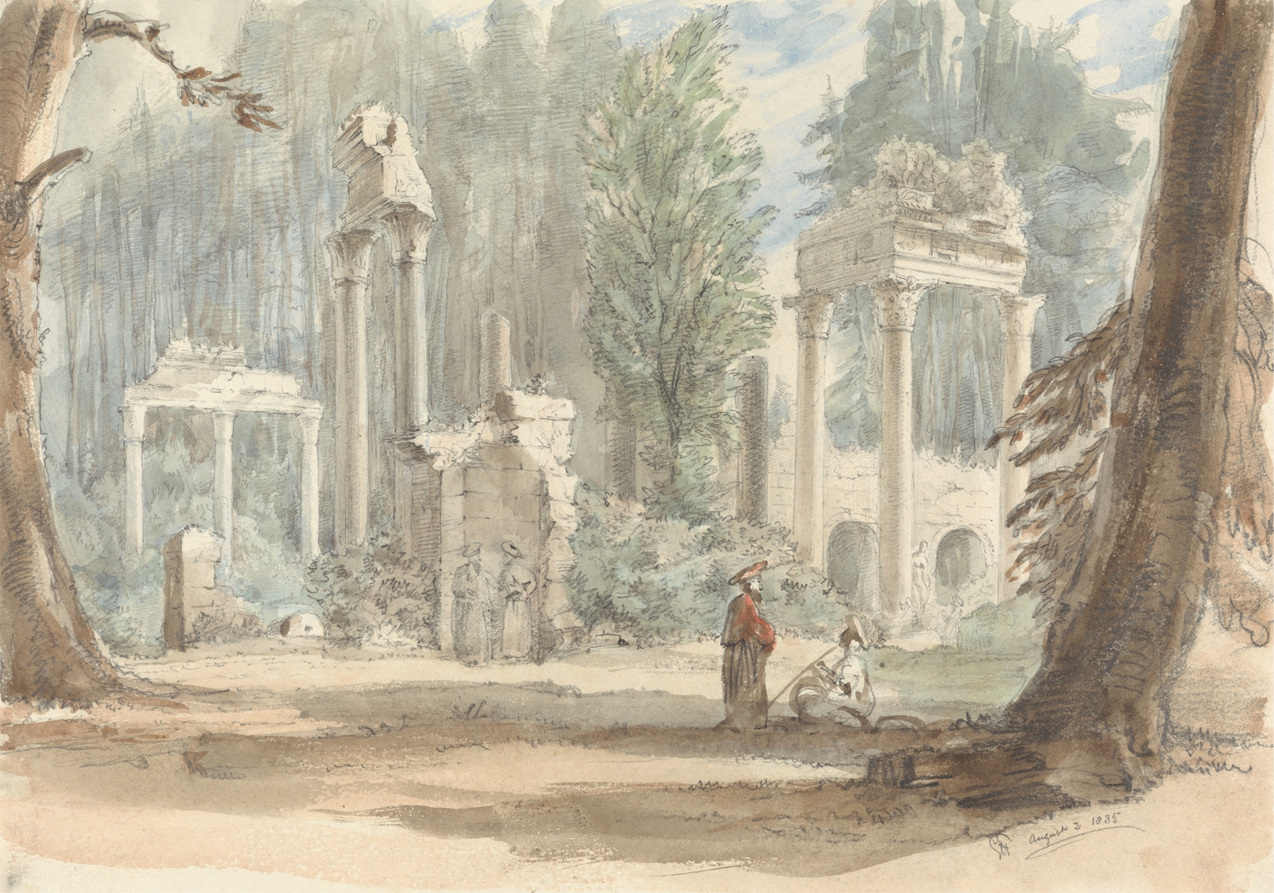 The Ruins from Leptis Magna, oil on canvas by Sir George Hayter