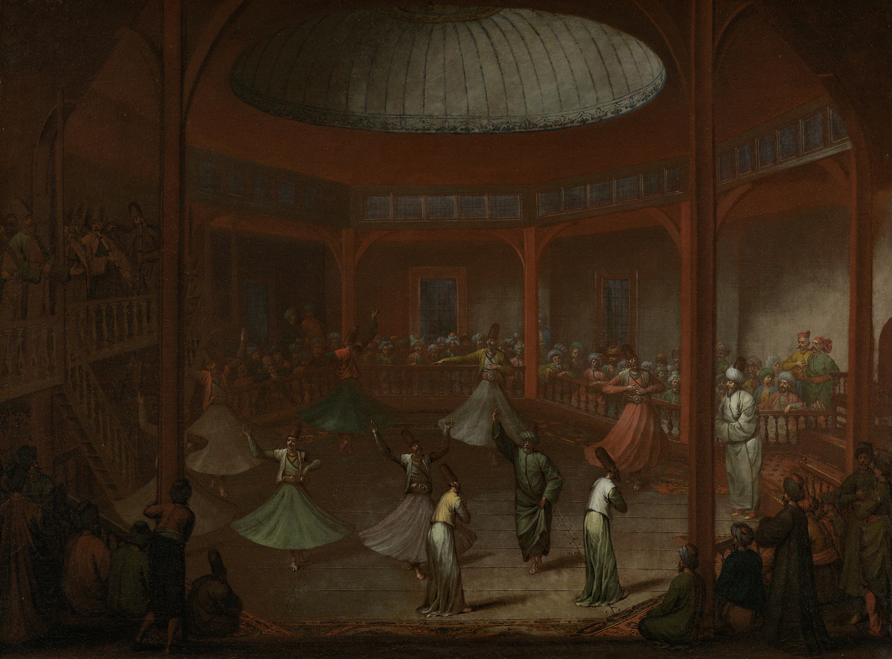 Whirling Dervishes oil painting by Jean Baptiste Vanmour