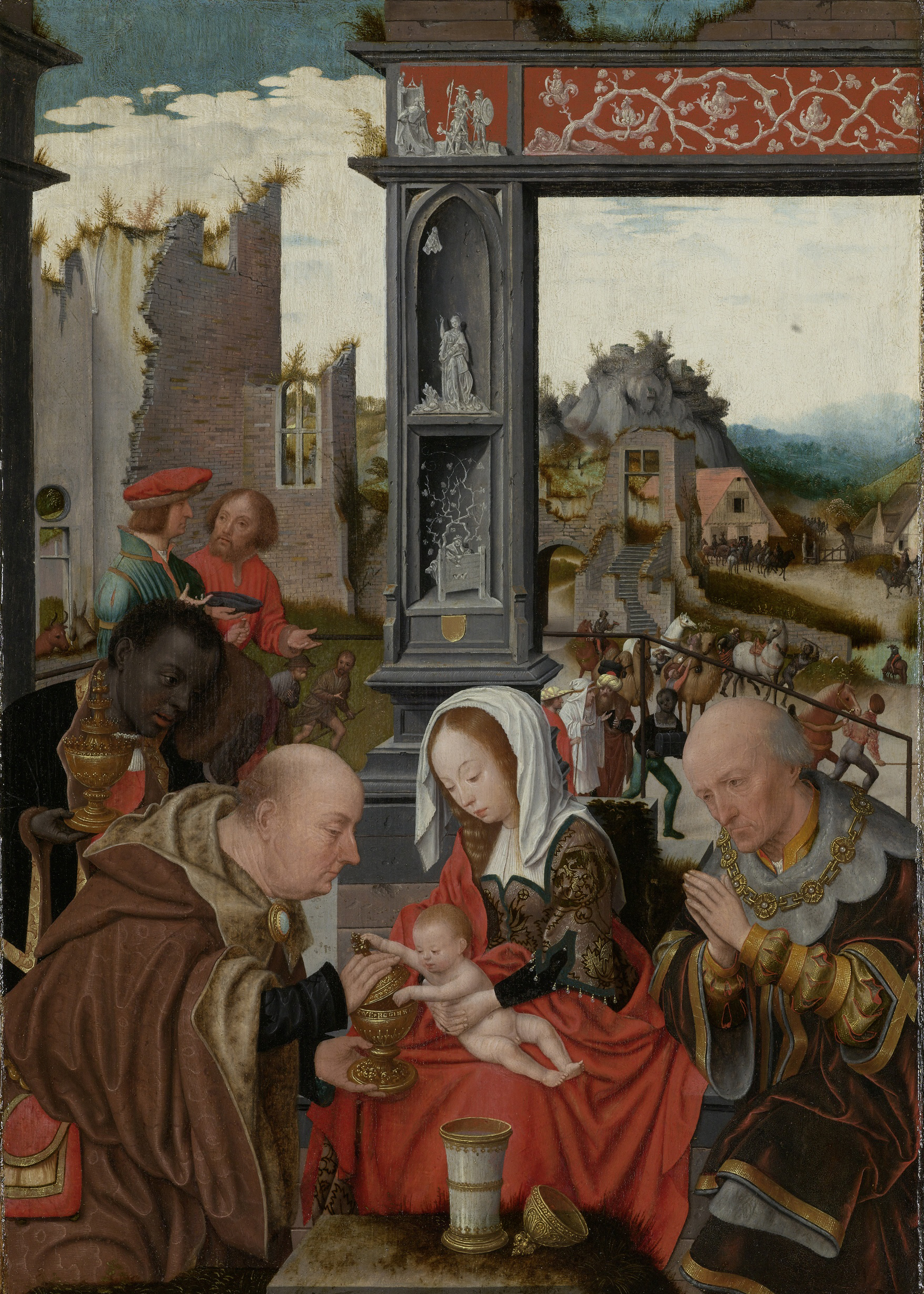 The Adoration of the Magi, by Jan Jansz Mostaert, public domain