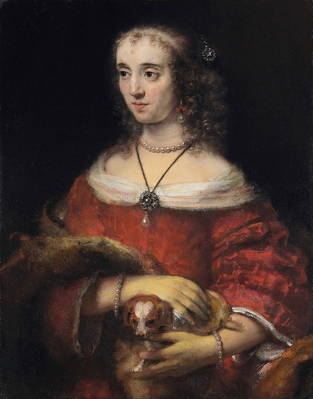 Rembrandt's 'Portrait of a Lady with a Lap Dog' features a woman and her pet in a warm, intimate setting.