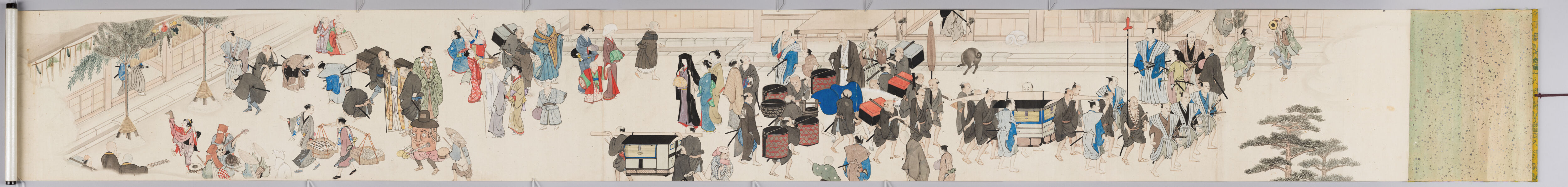 Genre scene with cherry blossoms in spring by Maruyama Ōkyo, paper