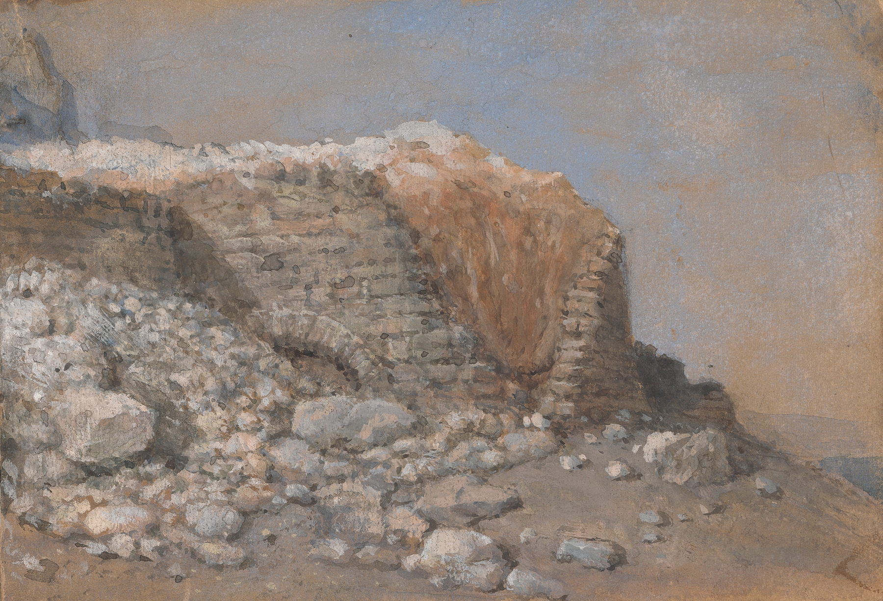 Stone Wall, by Clarkson Stanfield, public domain