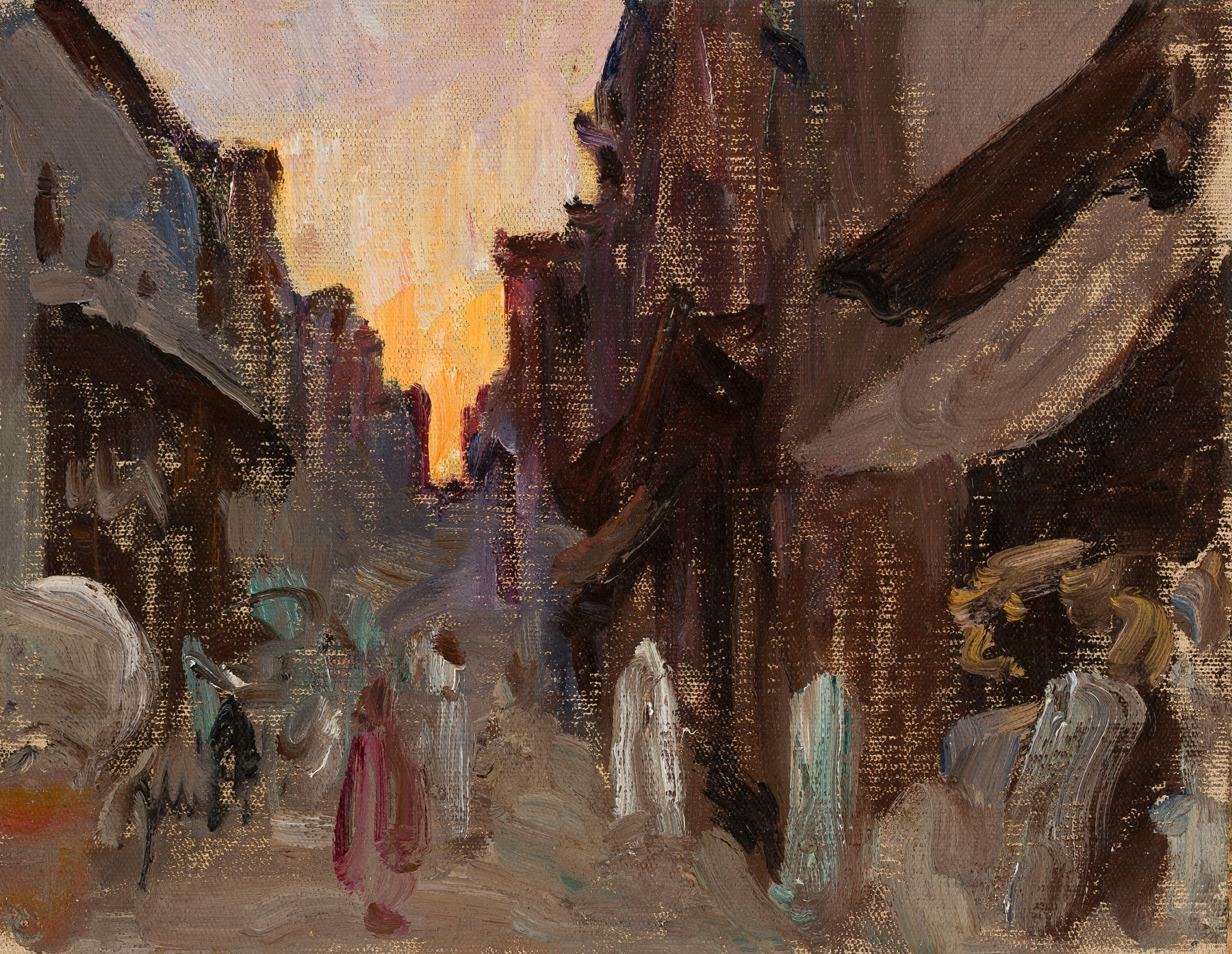 Tanjore – street. From the journey to India, by Jan Ciągliński, public domain