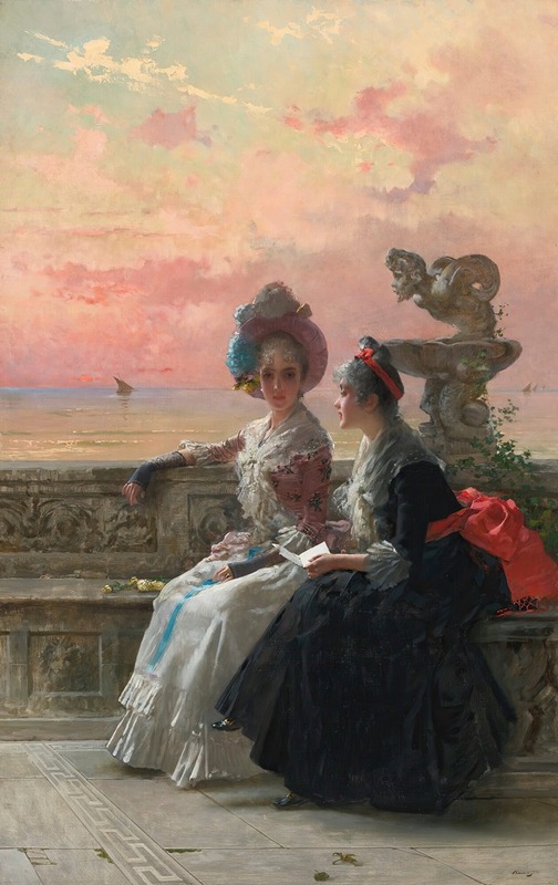 A portrait of a woman in a contemplative pose, surrounded by soft colors.