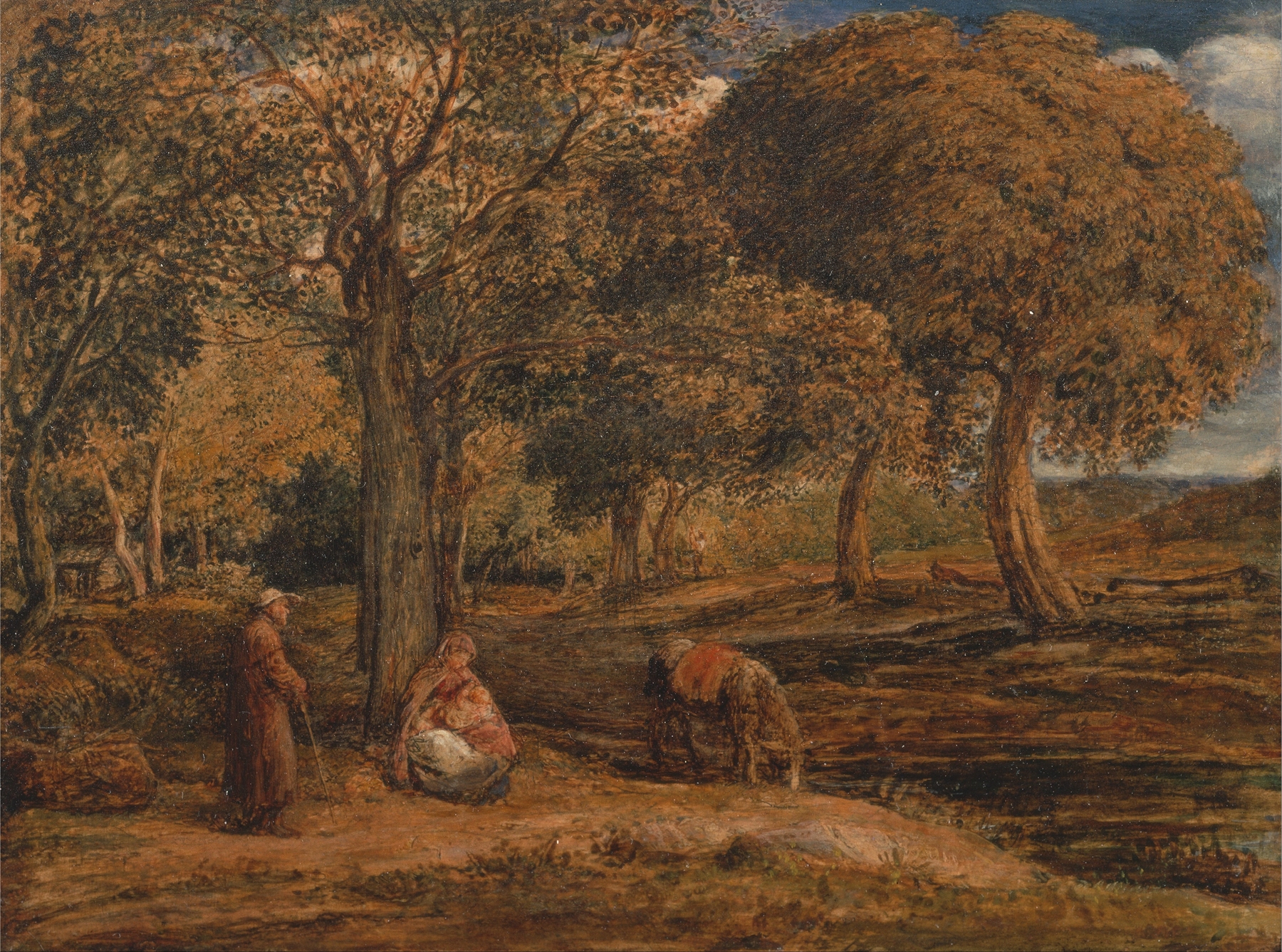 The Rest on the Flight into Egypt, by John Linnell, public domain