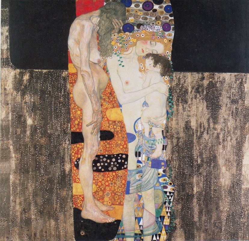 Gustav Klimt's 'The Three Ages of the Woman' depicts the stages of a woman's life.