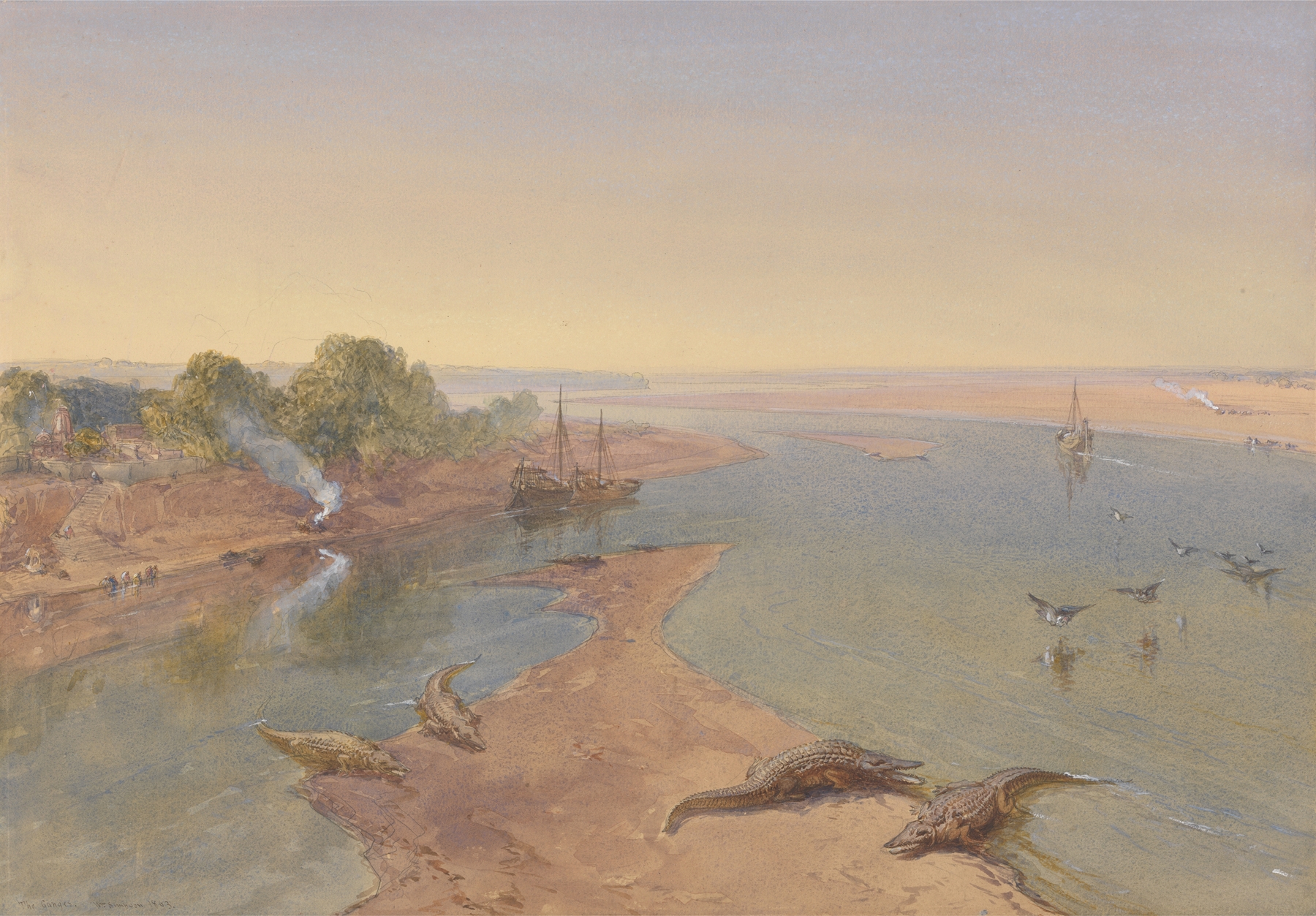 The Ganges, by William Simpson, public domain