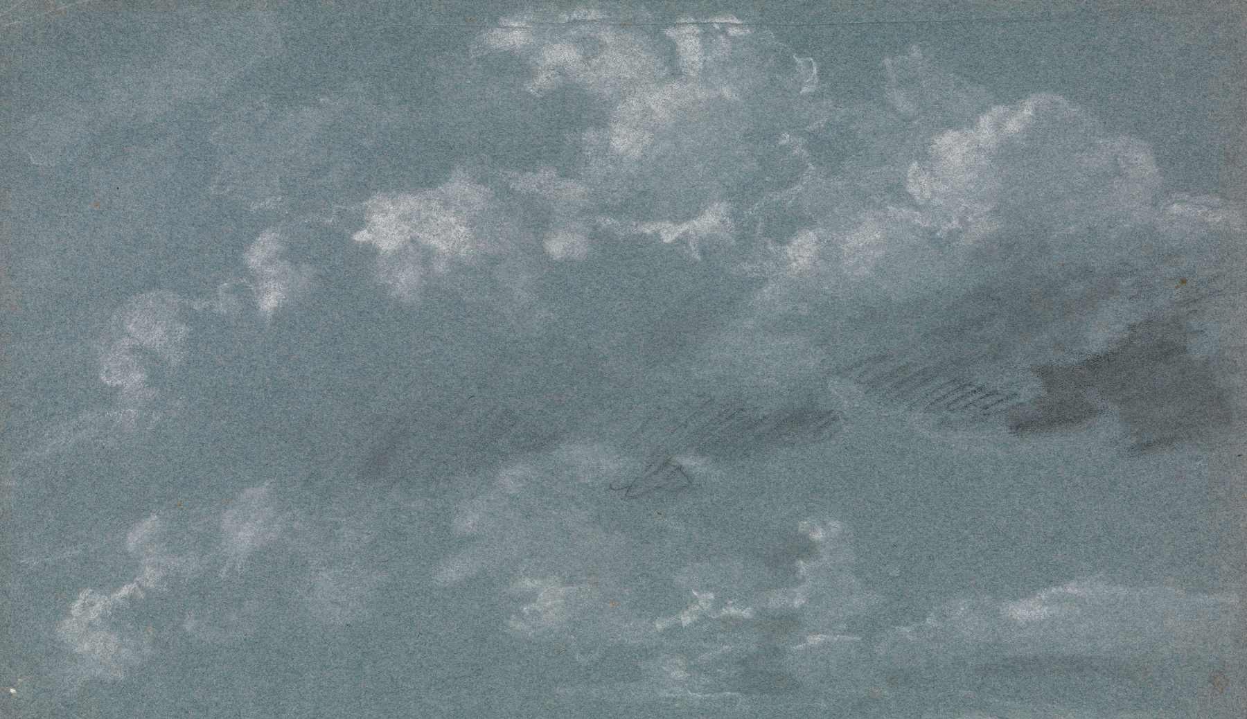 Landscape with clouds in blue and grey tones, oil painting by Johann Georg von Dillis