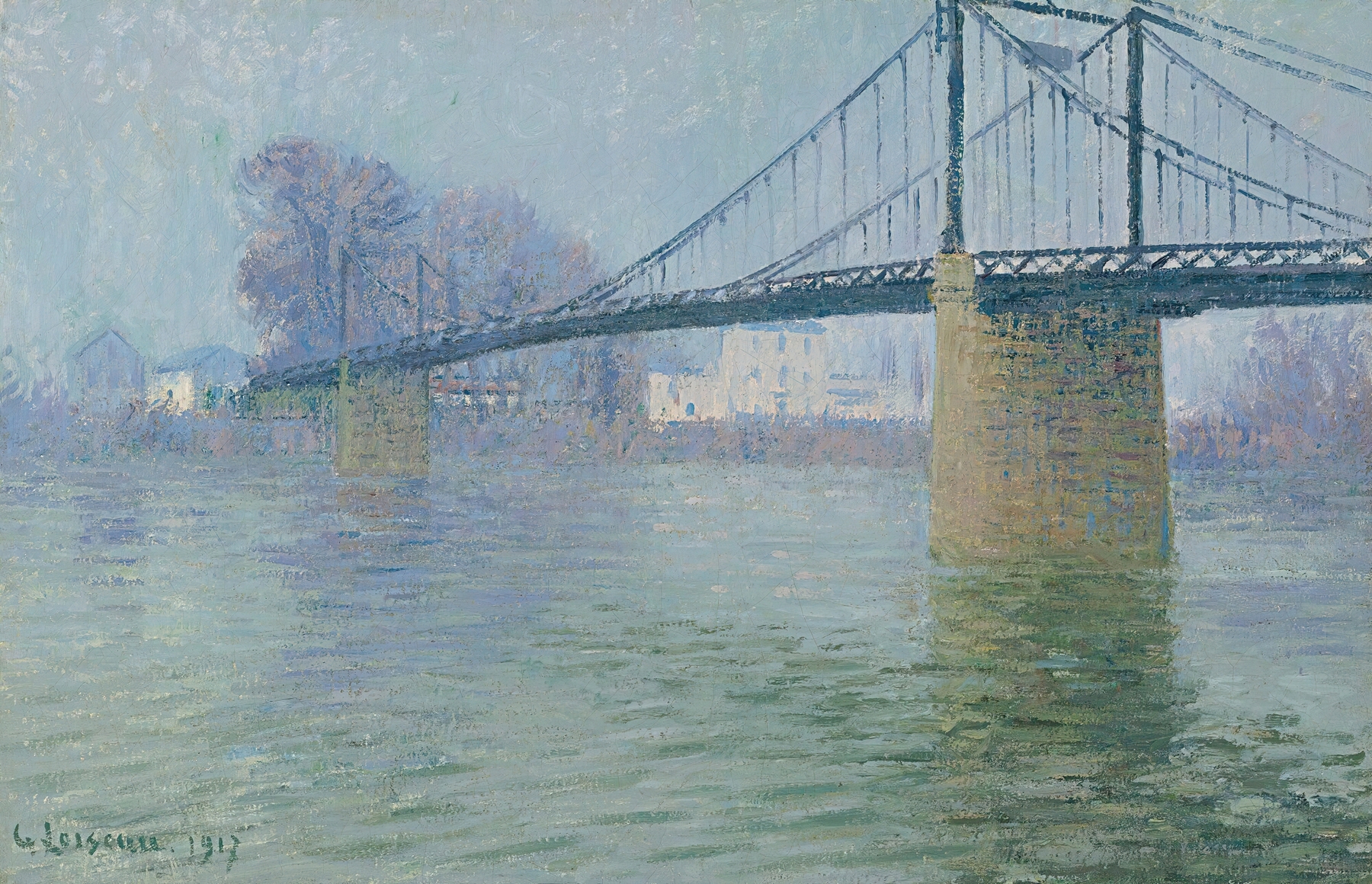 Le Pont Suspendu À Triel, by Gustave Loiseau, public domain
