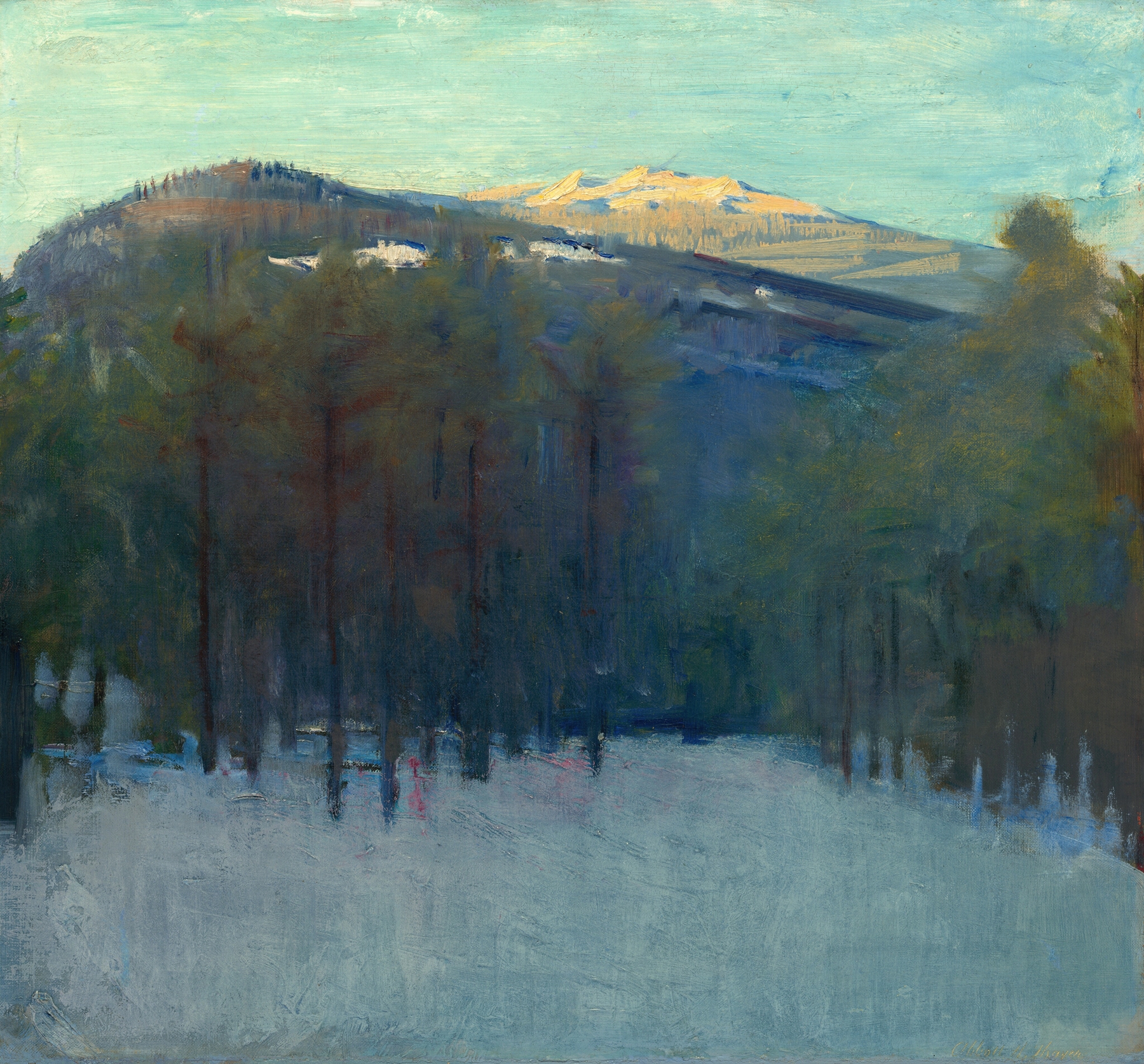 Oil painting of Mount Monadnock by Abbott Handerson Thayer