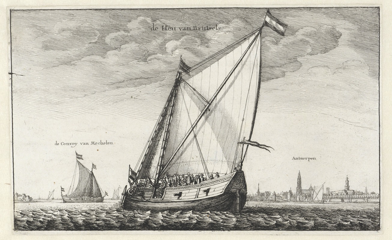 A detailed landscape view of Brussels by Wenceslaus Hollar.