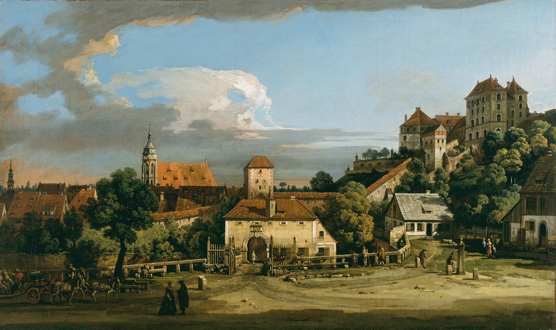 Pirna; The Obertor from the South, by Bernardo Bellotto, public domain