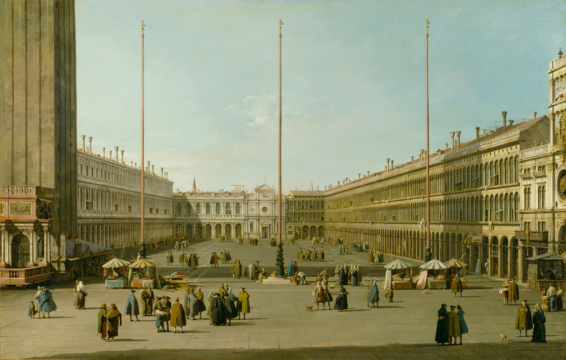 The Piazza San Marco, by Canaletto, public domain