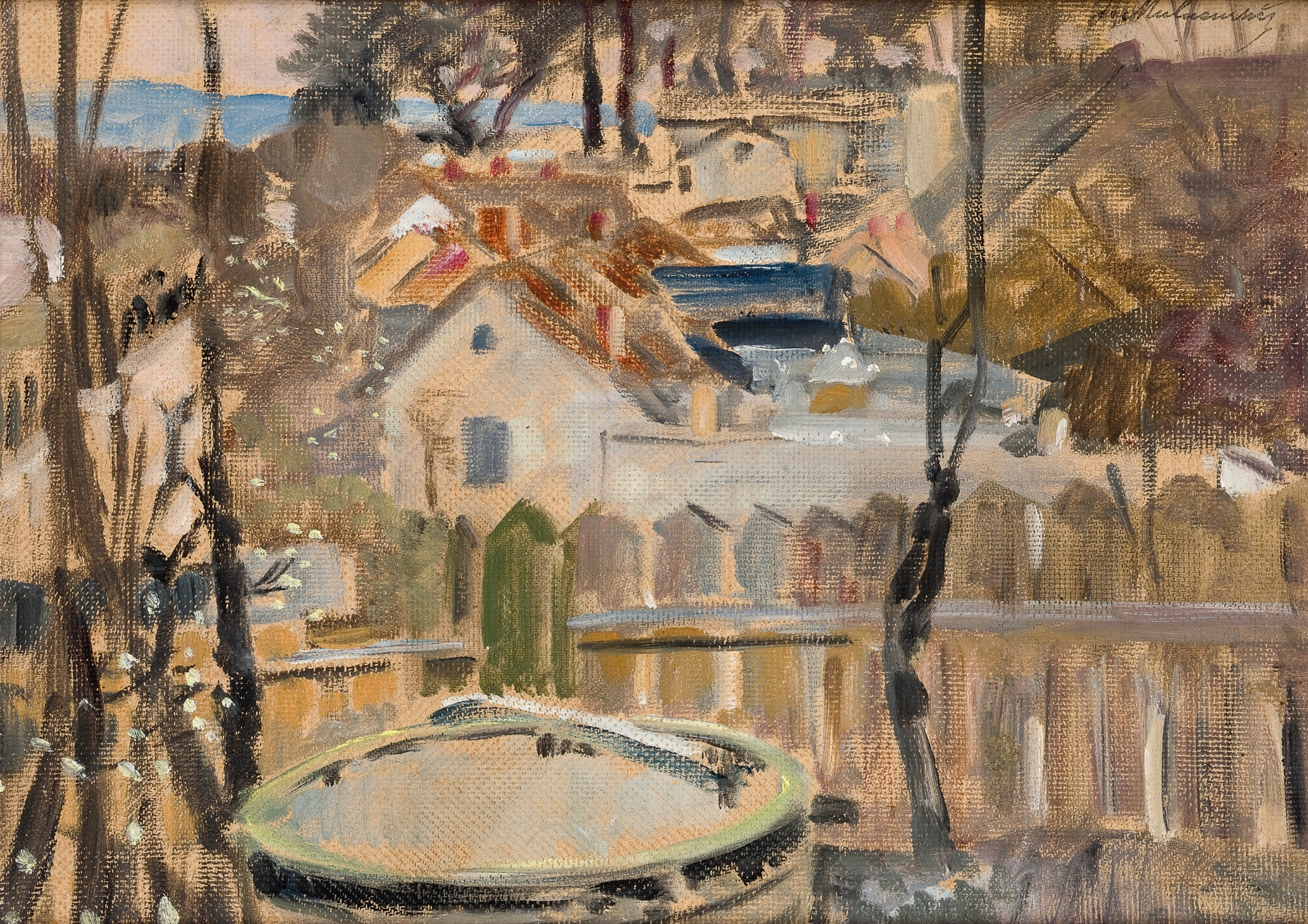 Landscape with a Well, by Jacek Malczewski, public domain