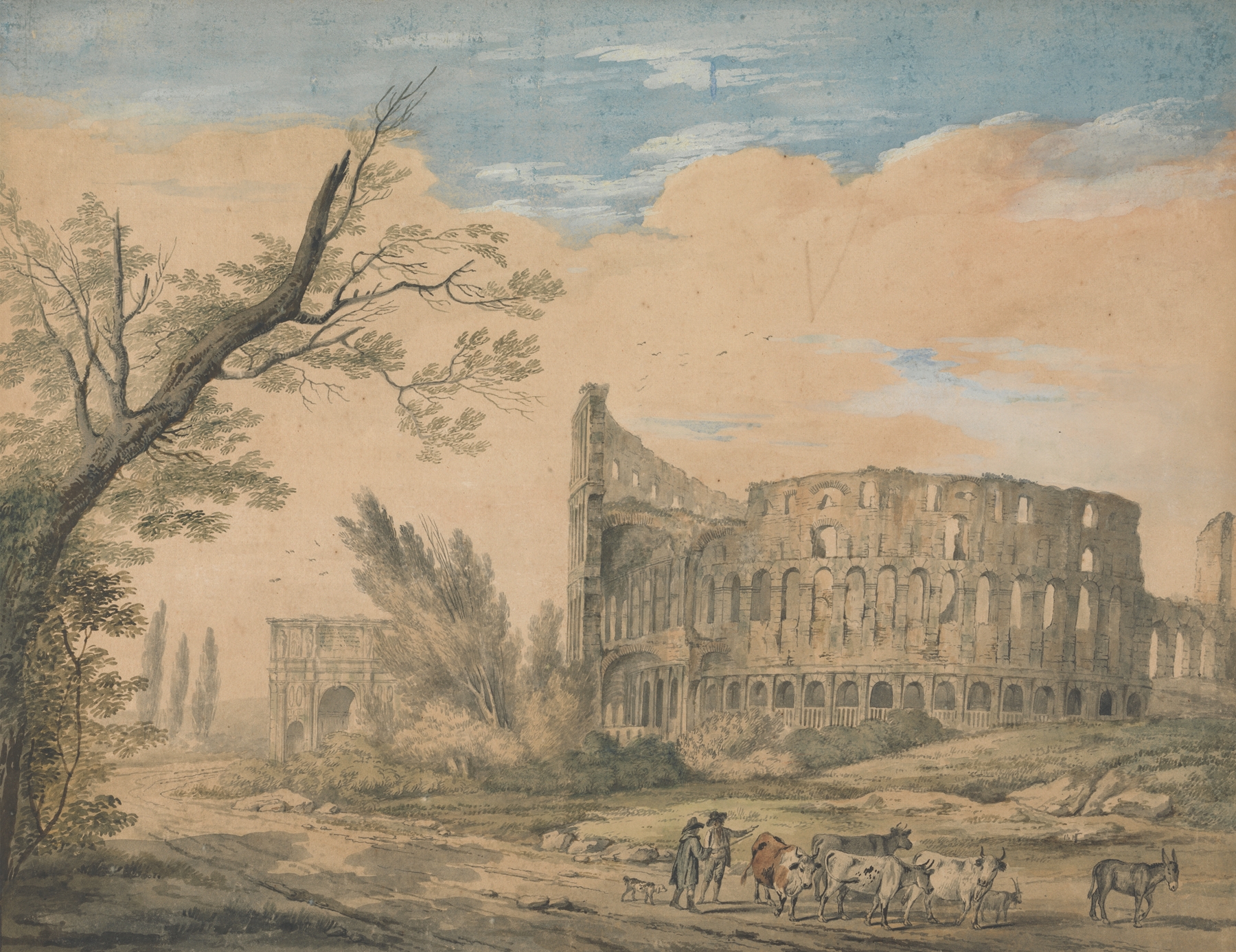 The Colosseum, Rome, oil on canvas by Charles Robertson