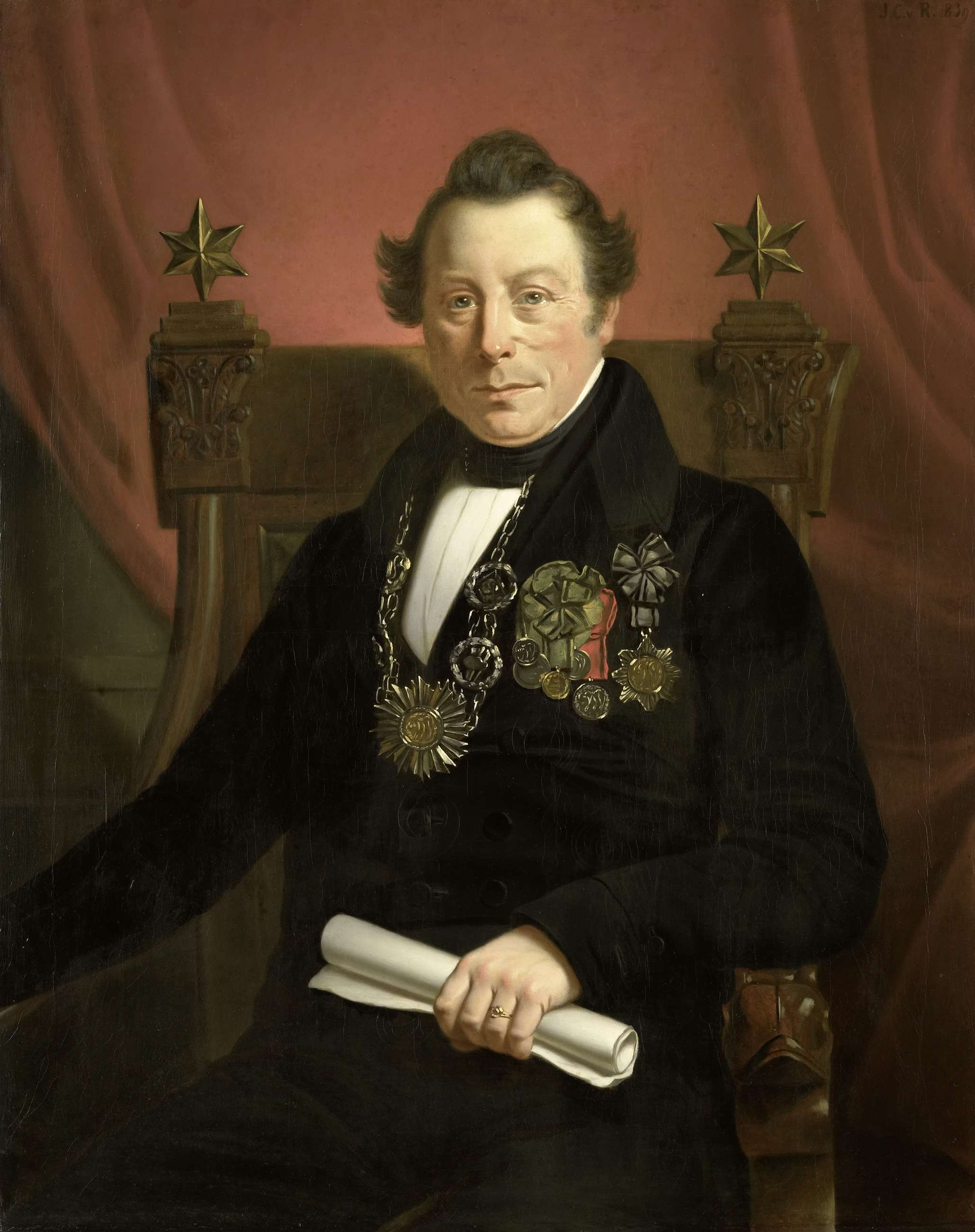 Portrait of Coenraad van Hulst, oil painting by Jan Cornelis van Rossum