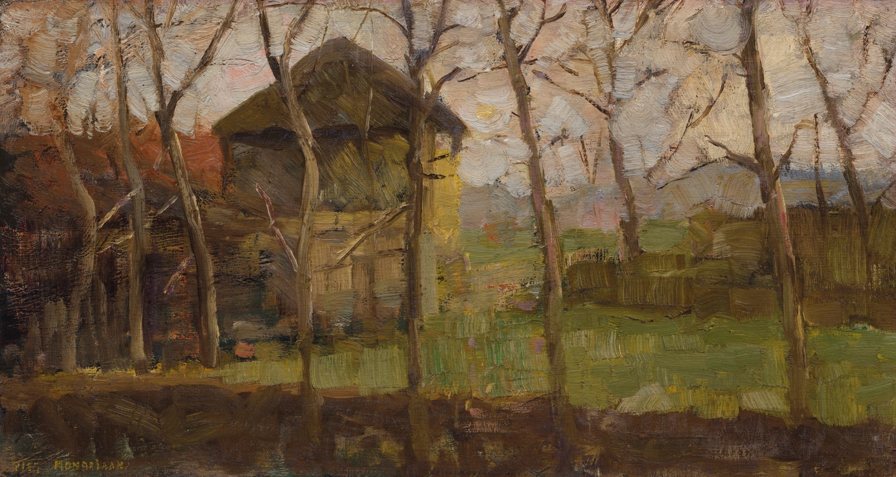 Op de Ringdijk, Watergraafsmeer, by Piet Mondrian, public domain