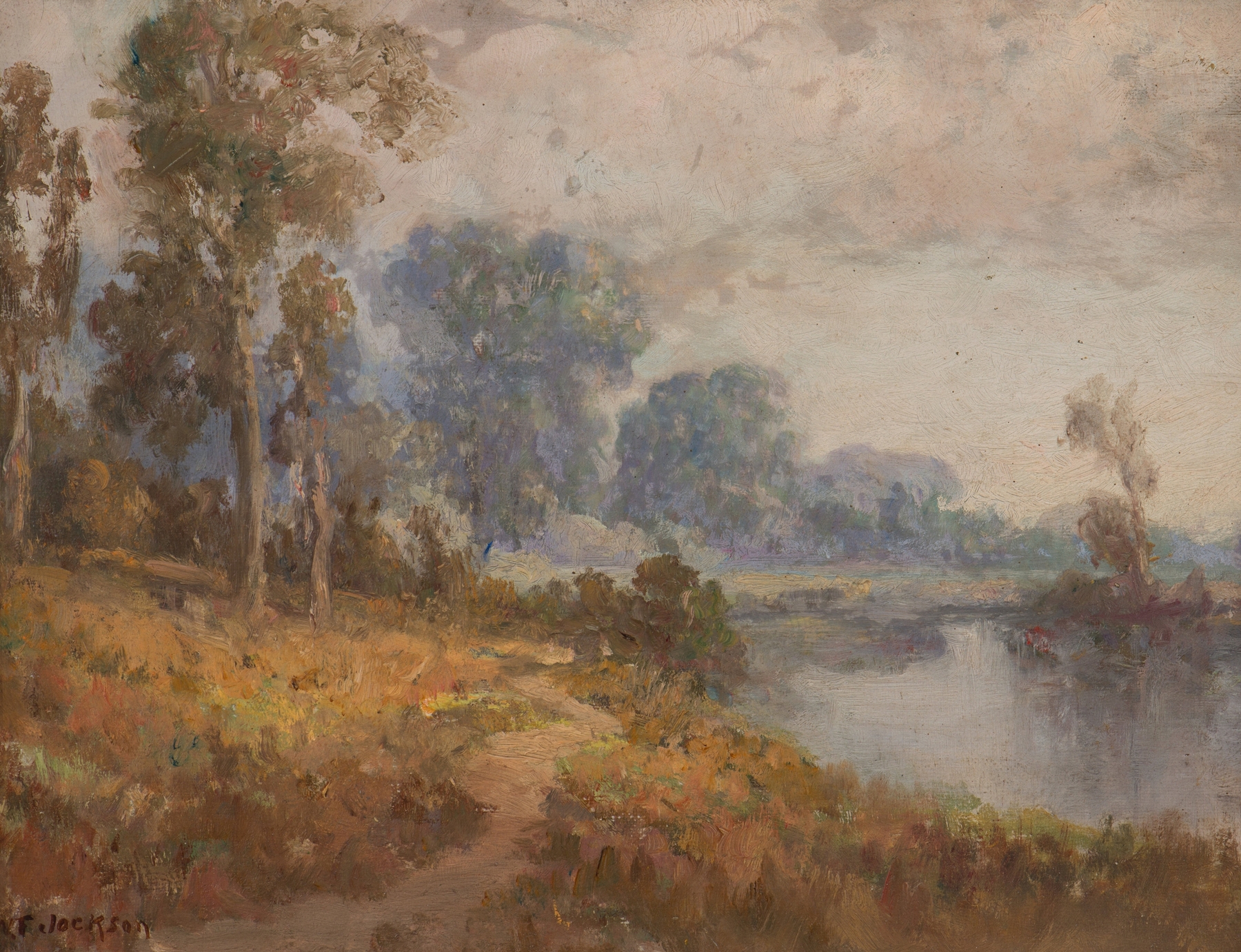 Sacramento River oil painting by William Franklin Jackson