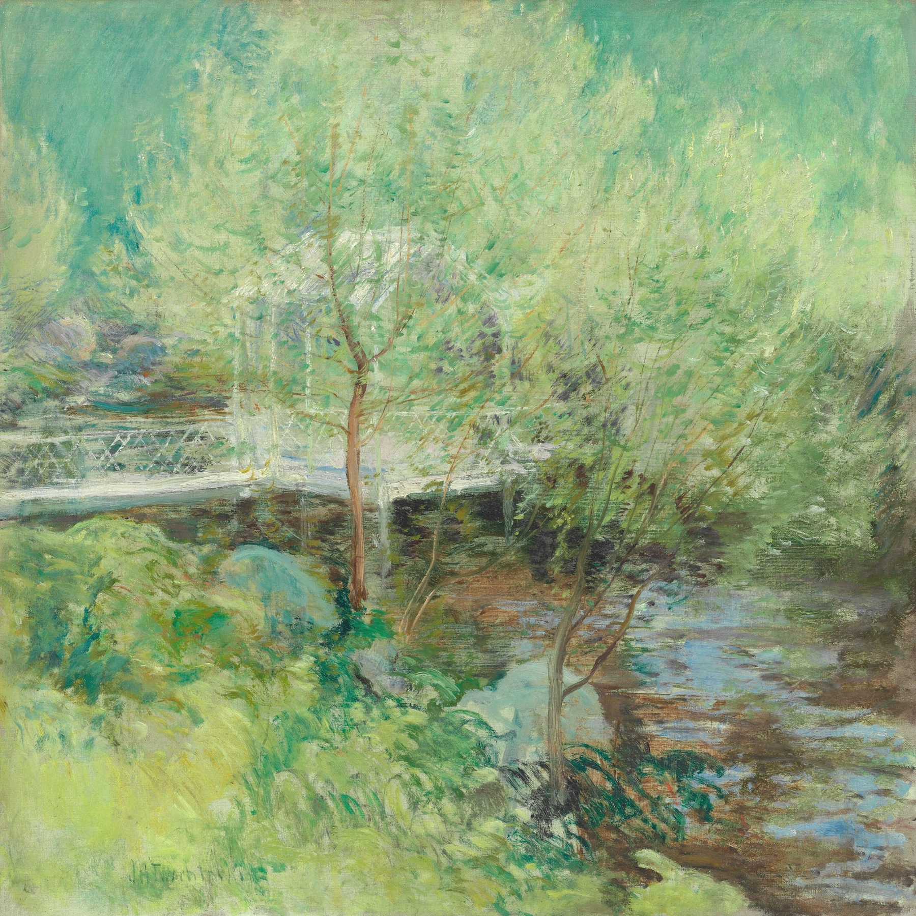 The White Bridge, by John Henry Twachtman, public domain