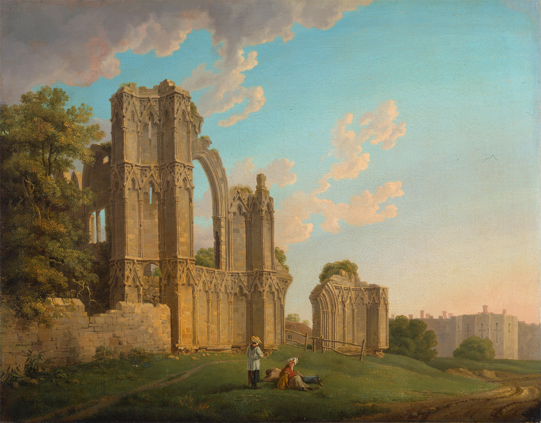 St. Mary’s Abbey, York, by Michael Angelo Rooker, public domain