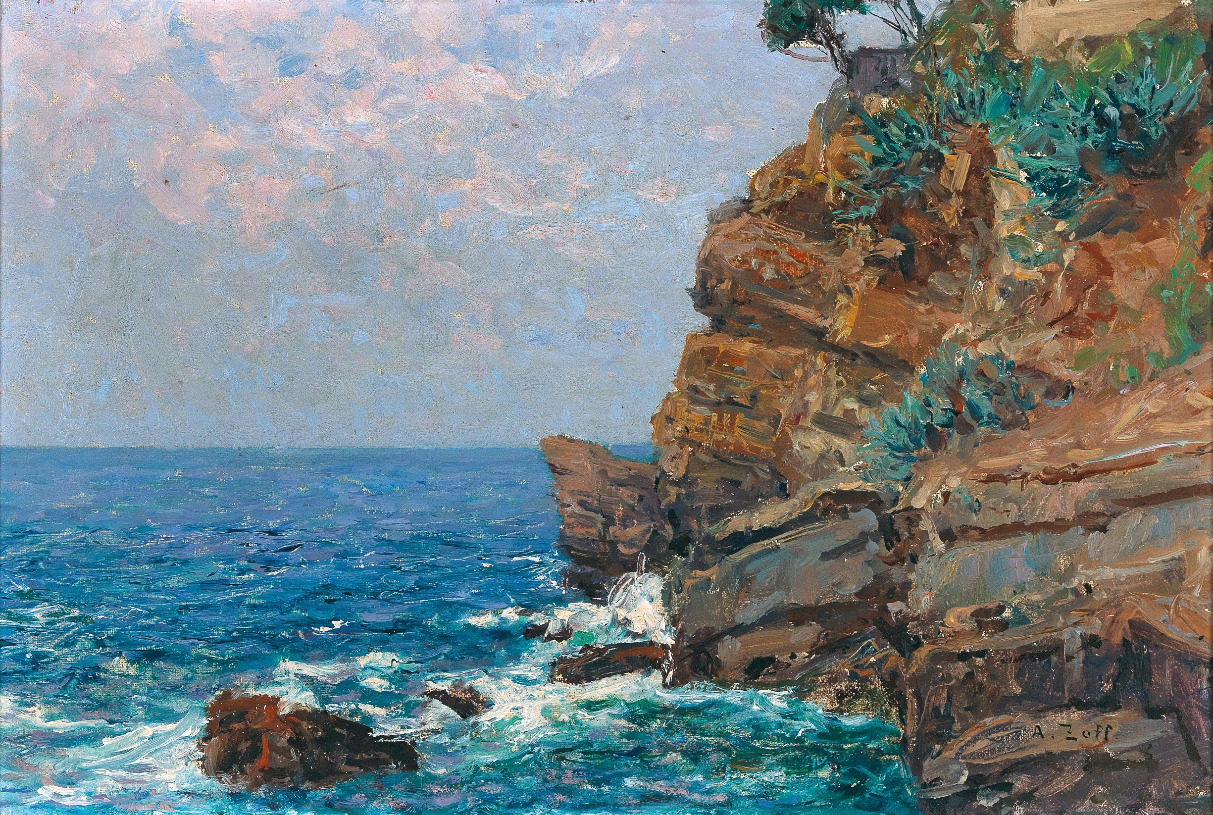 On The Sestri Levante Coast, by Alfred Zoff, public domain