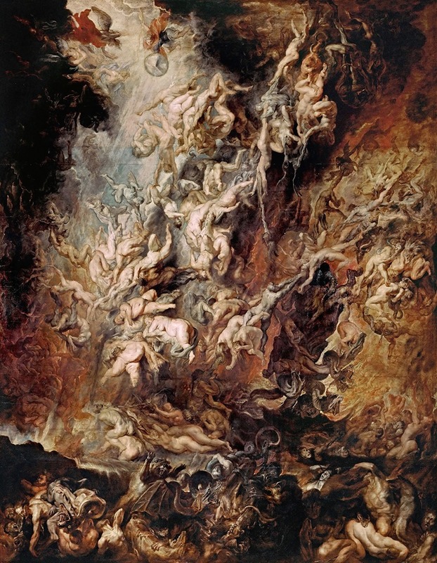 Peter Paul Rubens' 'Fall of the Damned' depicts a dramatic scene of despair and chaos.