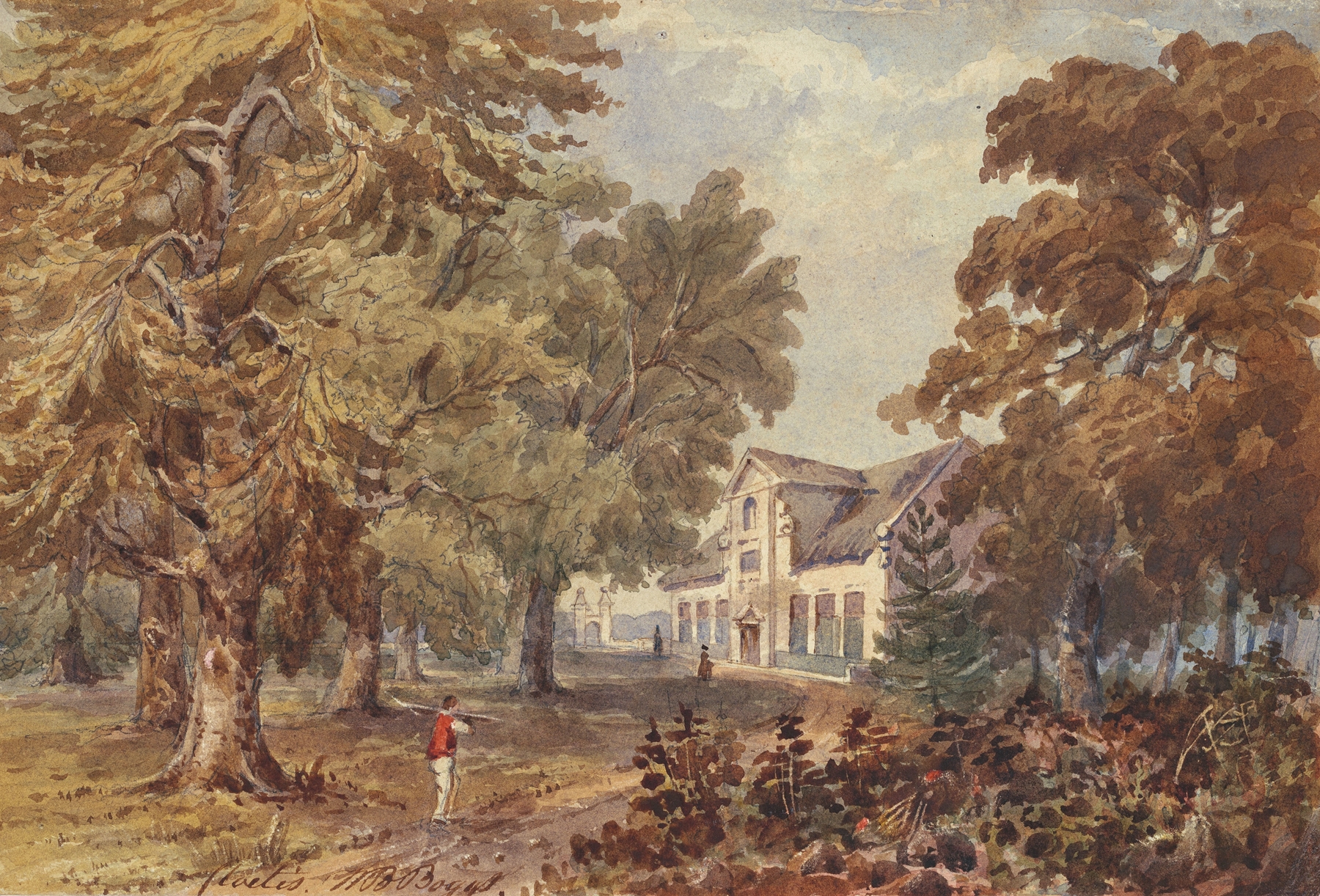 Cloetis by William Brenton Boggs, oil painting depicting a figure in a tense atmosphere