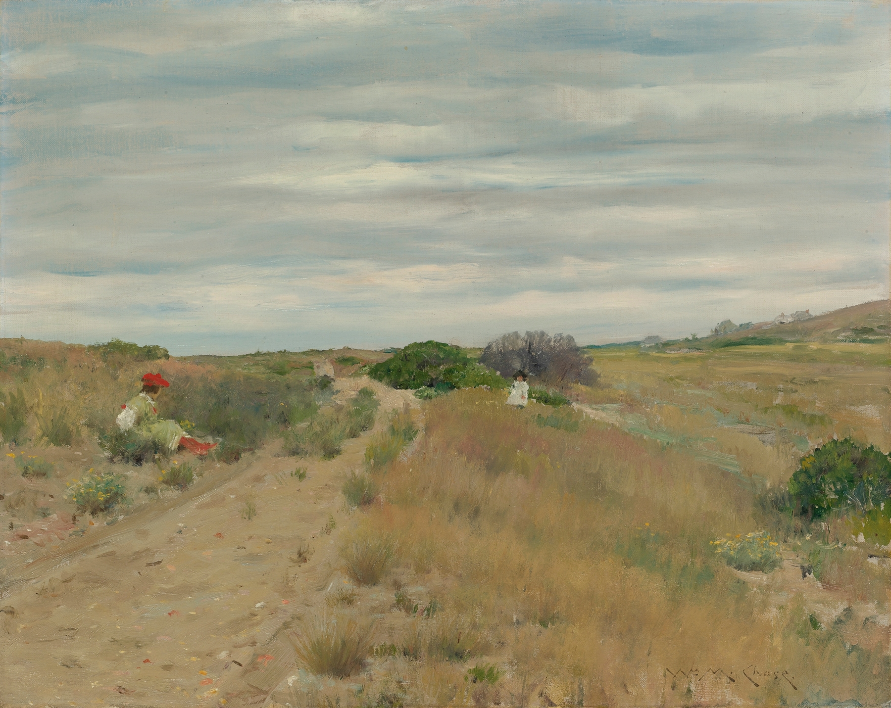 The Old Sand Road, by William Merritt Chase, public domain