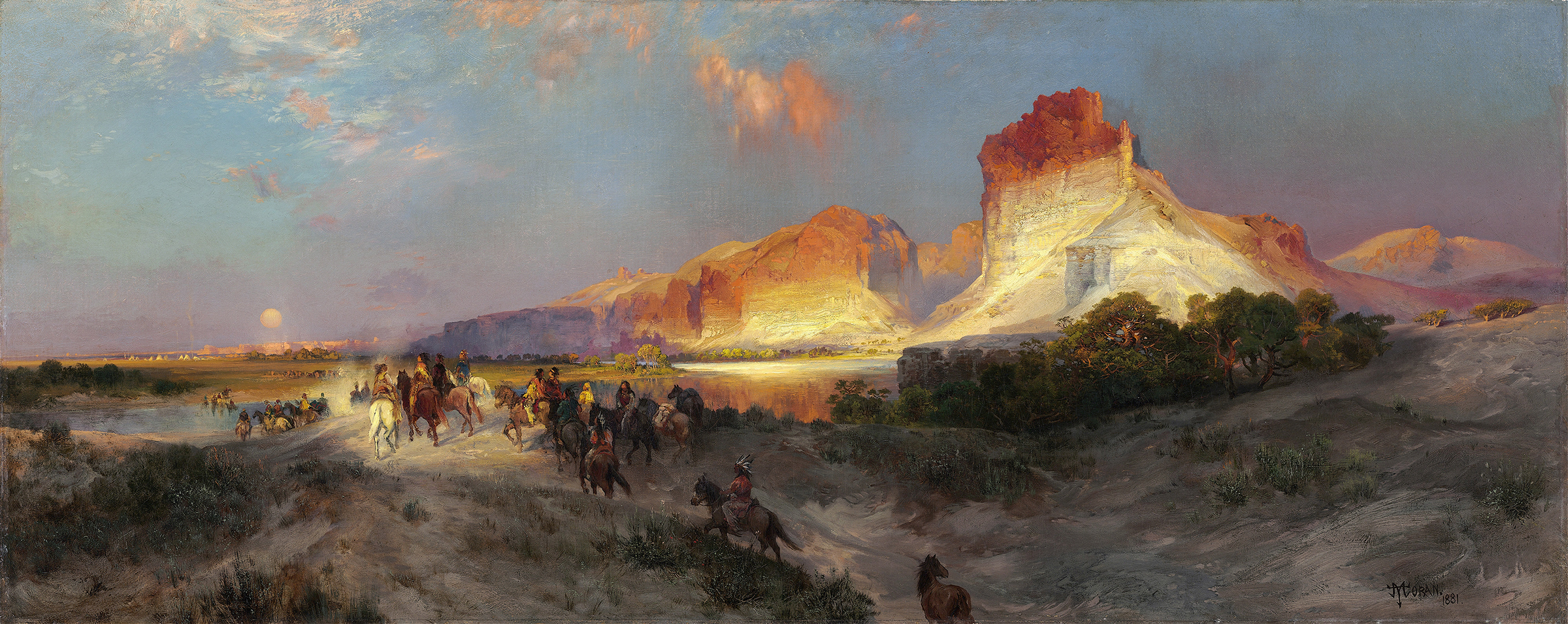 Green River Cliffs, Wyoming, by Thomas Moran, public domain