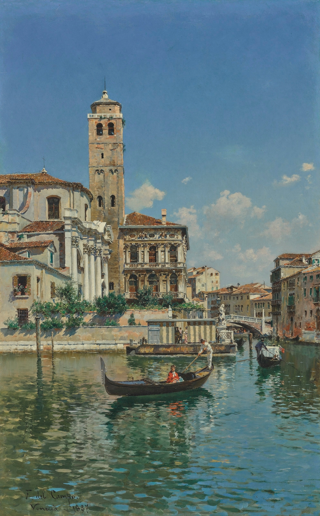 The Palazzo Labia, Venice, oil painting by Federico del Campo, depicting a decaying architectural facade.